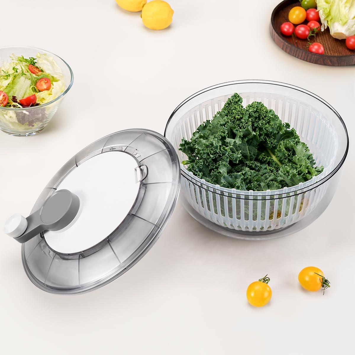 Secador de Ensaladas KEOUKE 4.2Qt - Manual, Grado Alimenticio