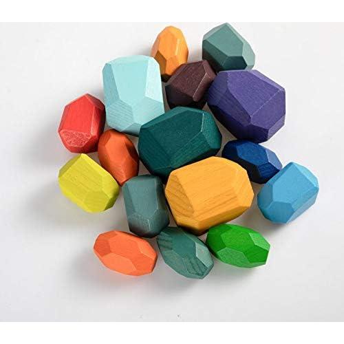 16 Bloques de Madera Montessori Atzi Hats - Juguete Educativo