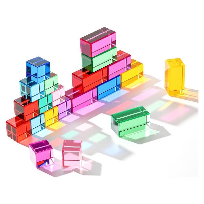 Bloques de Gemas Acrílicas Meooeck 20 Pcs para Niños