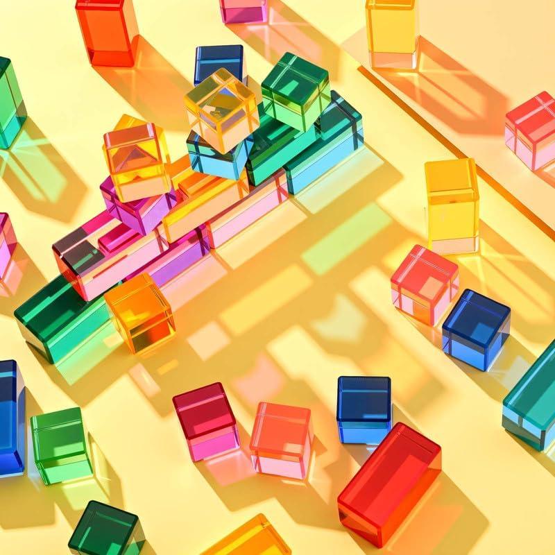 Bloques de Gemas Acrílicas Meooeck 20 Pcs para Niños