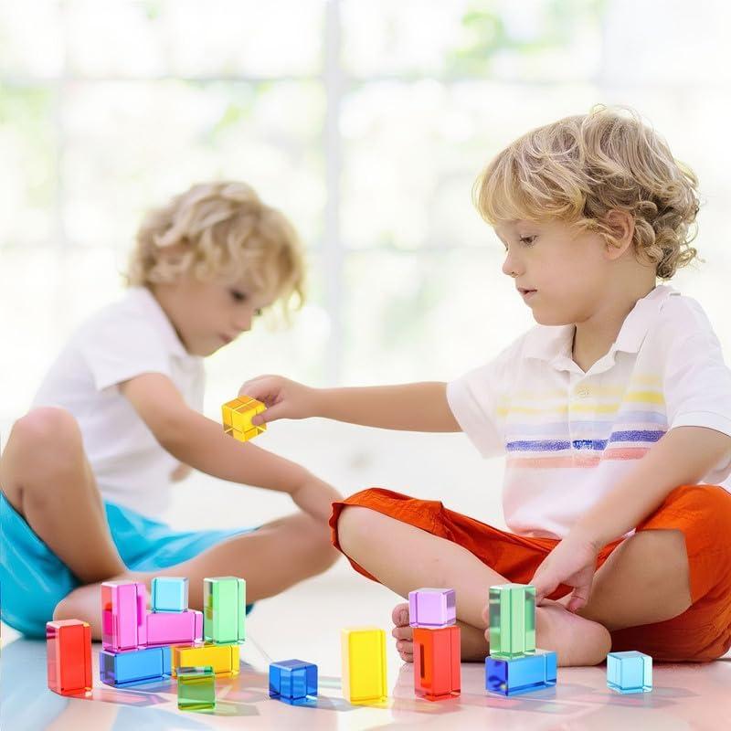 Bloques de Gemas Acrílicas Meooeck 20 Pcs para Niños