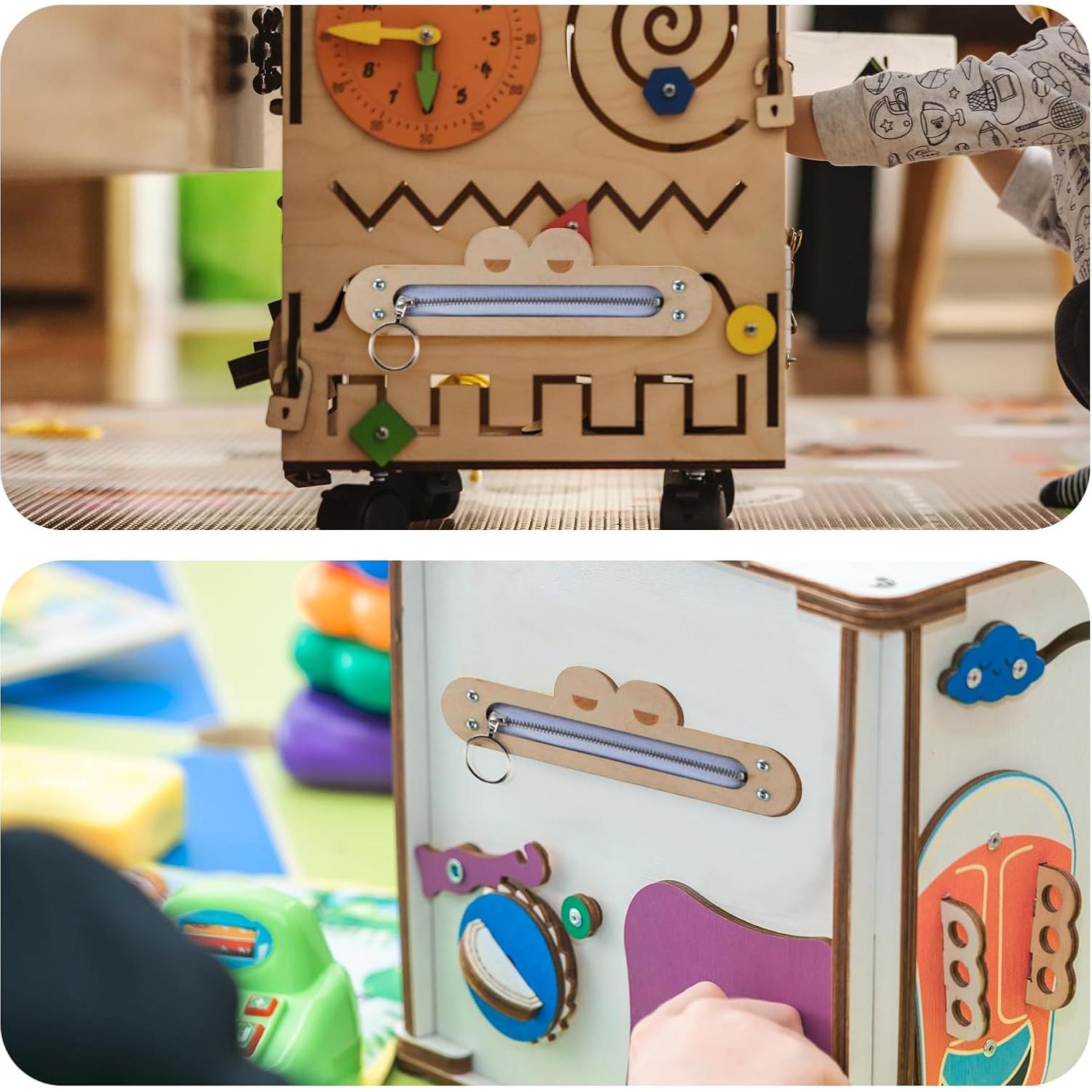 Accesorios de Tablero Ocupado Montessori Colaxi - Madera Premium