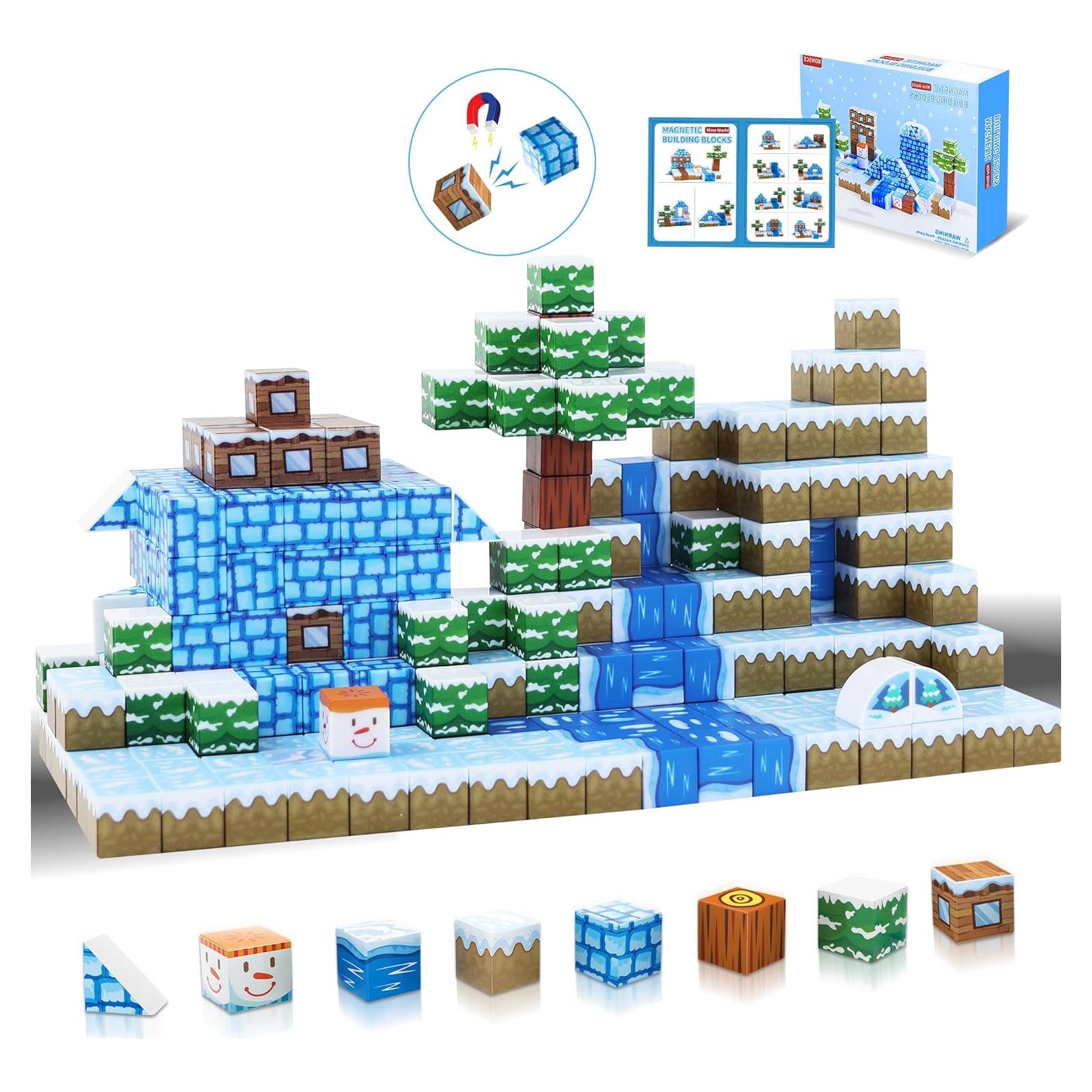 Bloques Magnéticos 52PCS ROHSCE - Construcción Escena Invernal