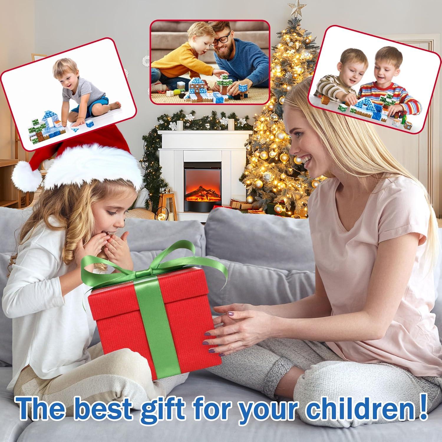 Bloques Magnéticos 52PCS ROHSCE - Construcción Escena Invernal