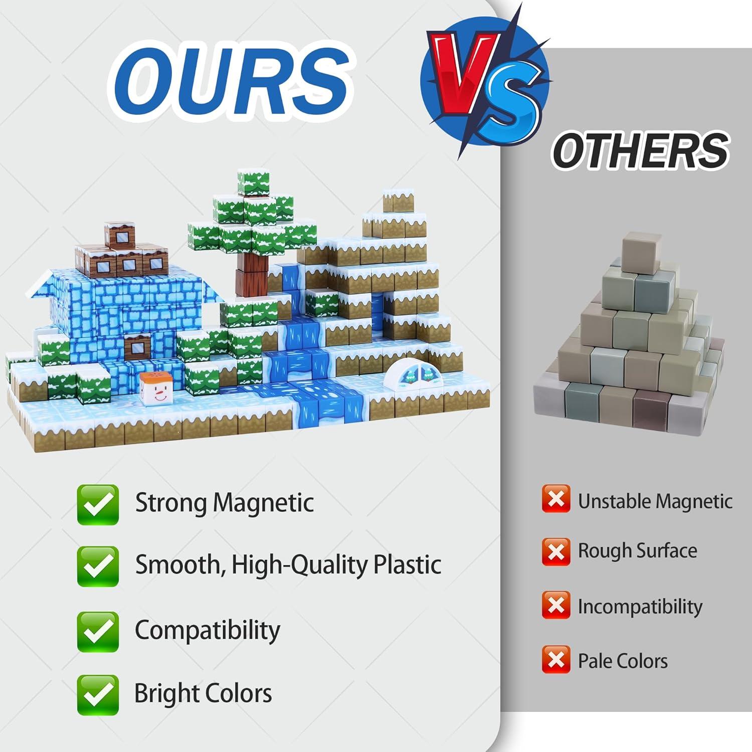 Bloques Magnéticos 52PCS ROHSCE - Construcción Escena Invernal