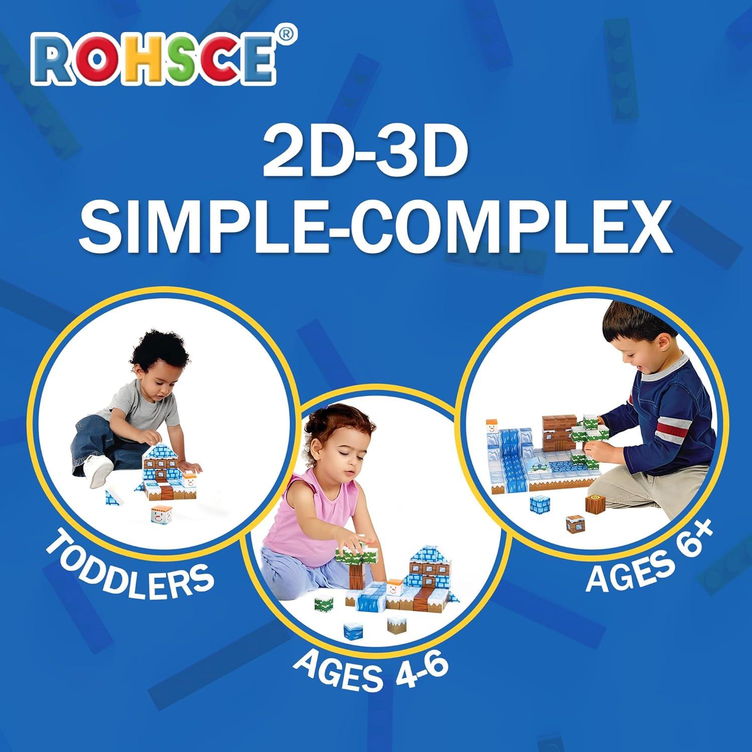 Bloques Magnéticos 52PCS ROHSCE - Construcción Escena Invernal