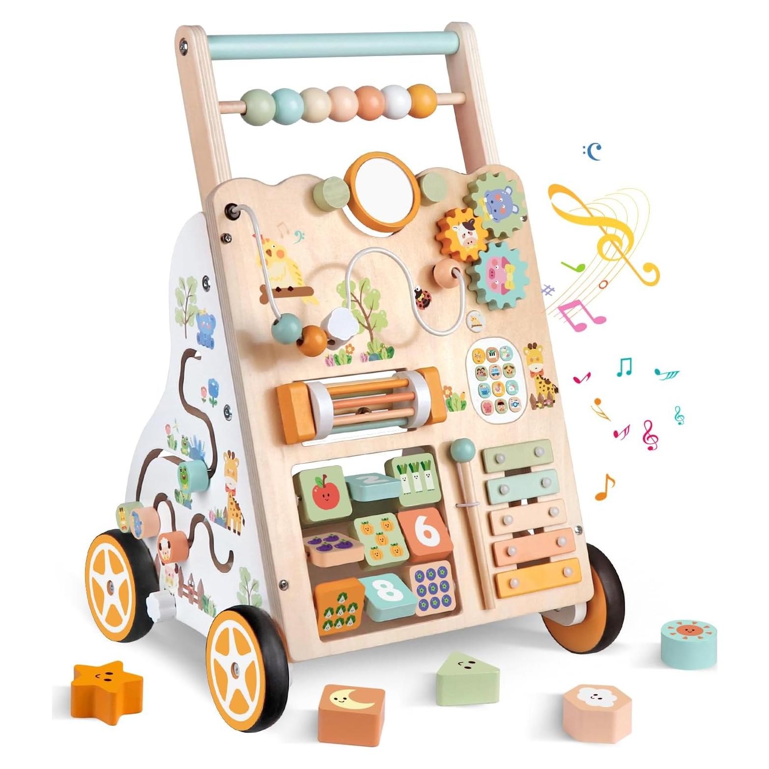 Andador de Madera Montessori Shen Zhen 3 en 1 con Actividades