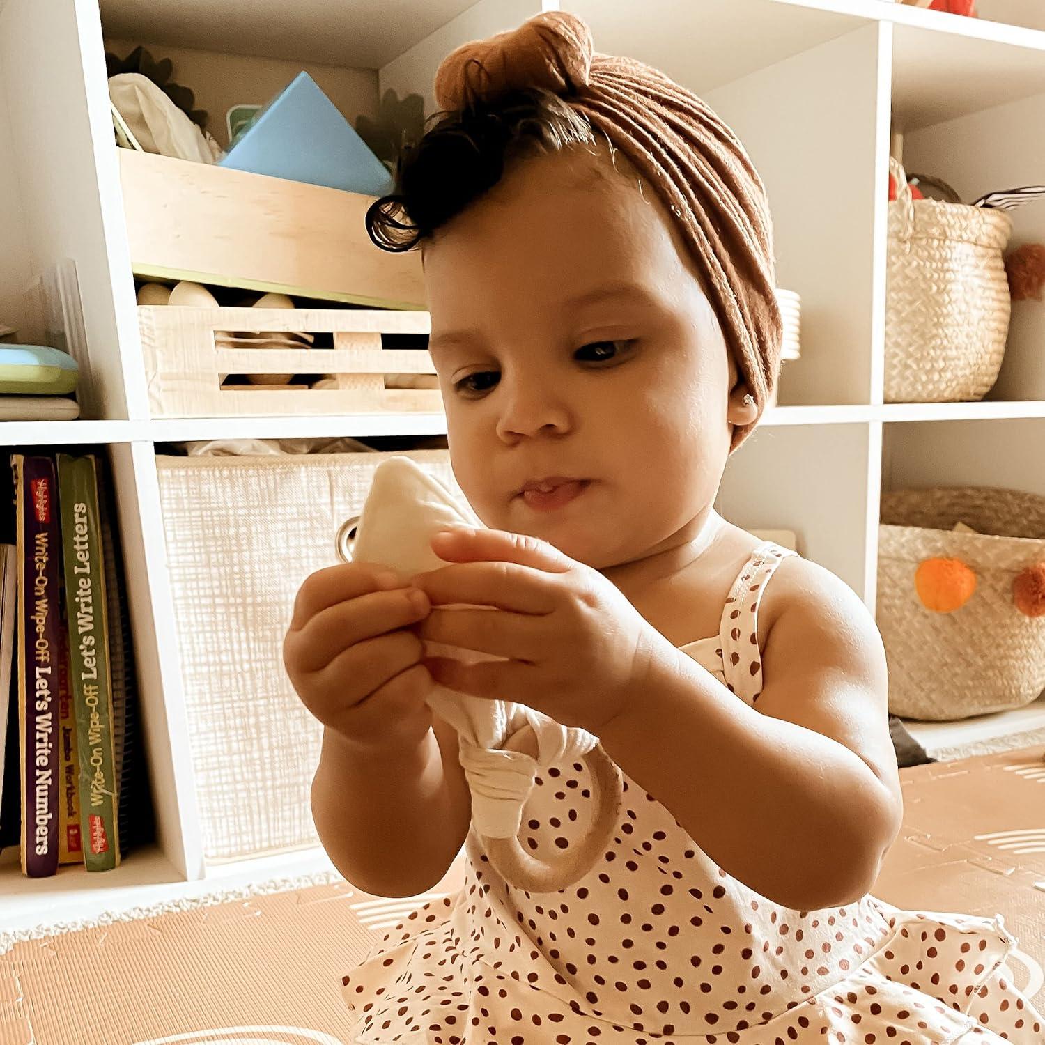 Mordedor de Madera para Bebés Ali+Oli Conejo Arrugado Natural