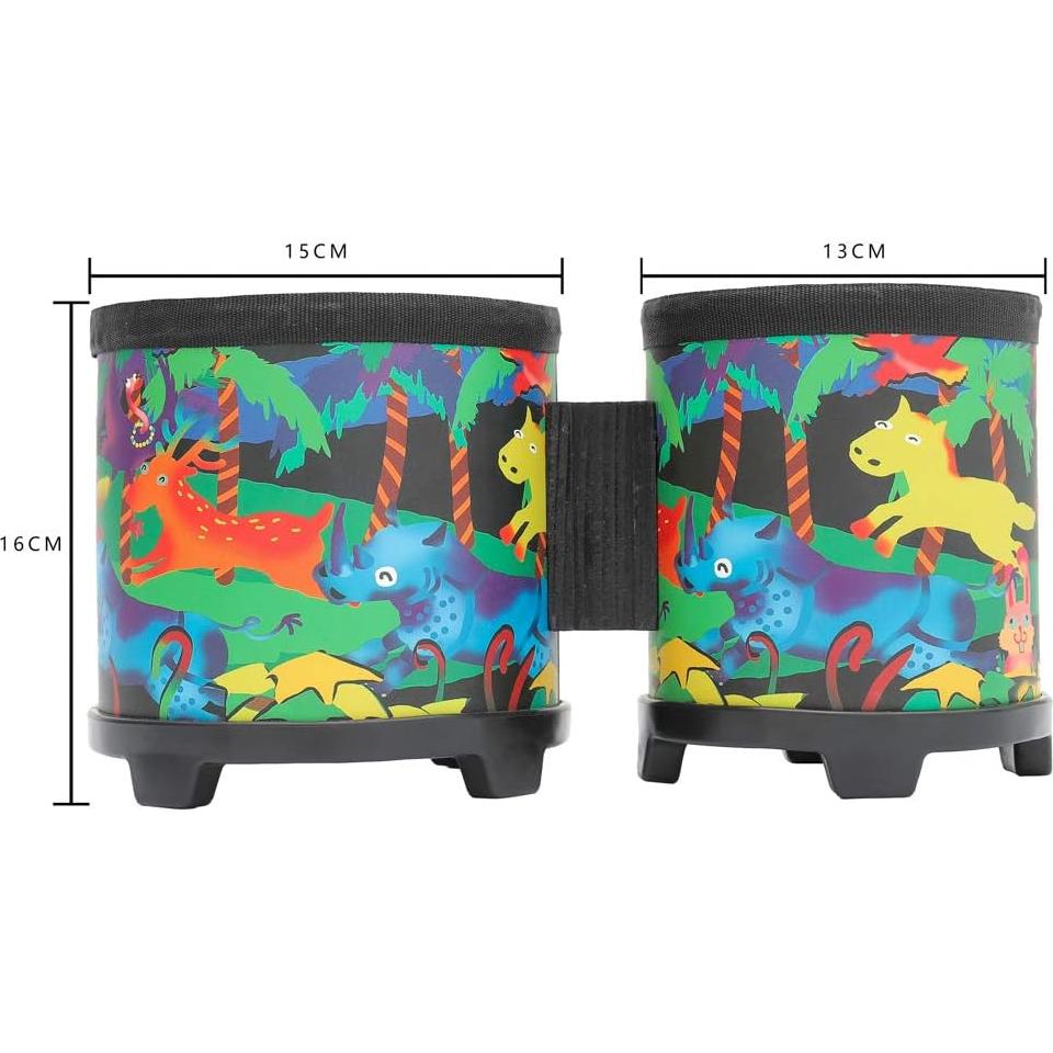 Bongo Drum Ubblove 5"-6" para Niños con Mallets Coloridos