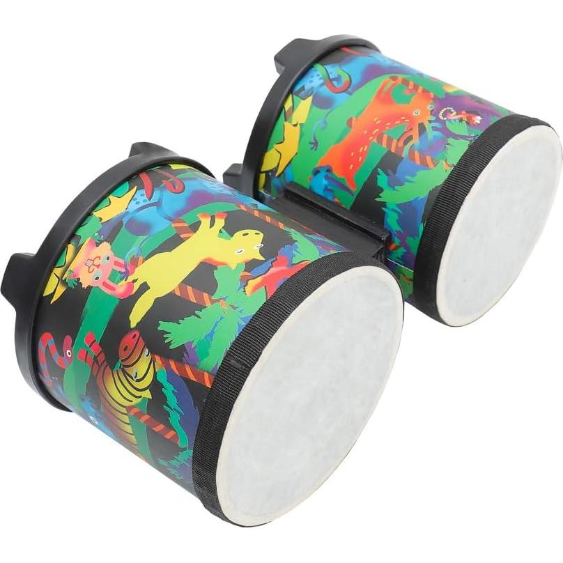 Bongo Drum Ubblove 5"-6" para Niños con Mallets Coloridos