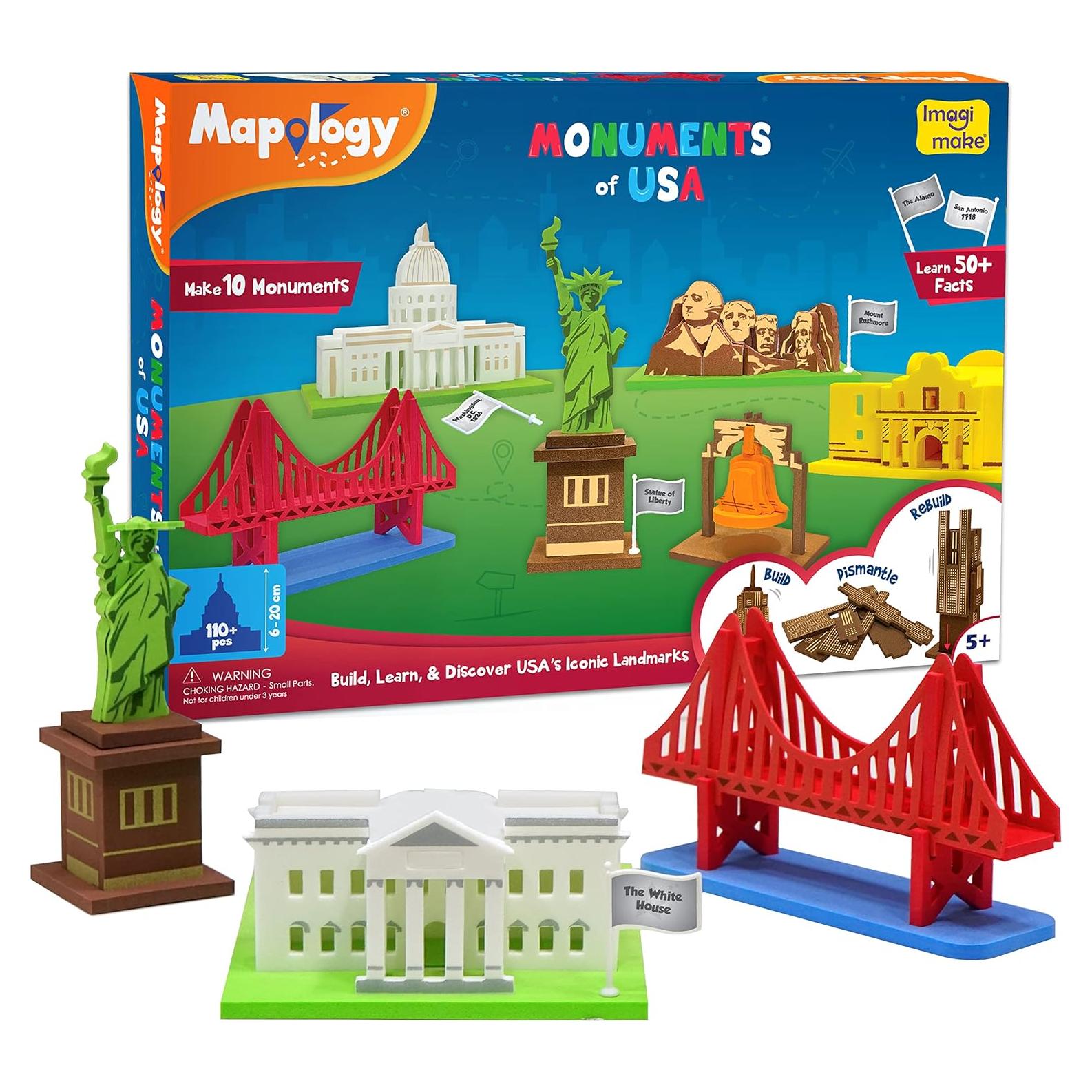 Rompecabezas 3D Imagimake Monumentos de EE. UU. para Niños