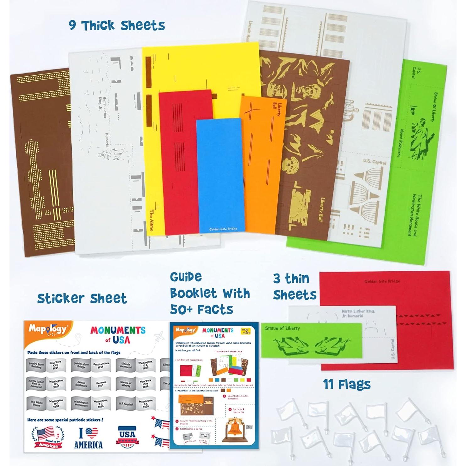 Rompecabezas 3D Imagimake Monumentos de EE. UU. para Niños