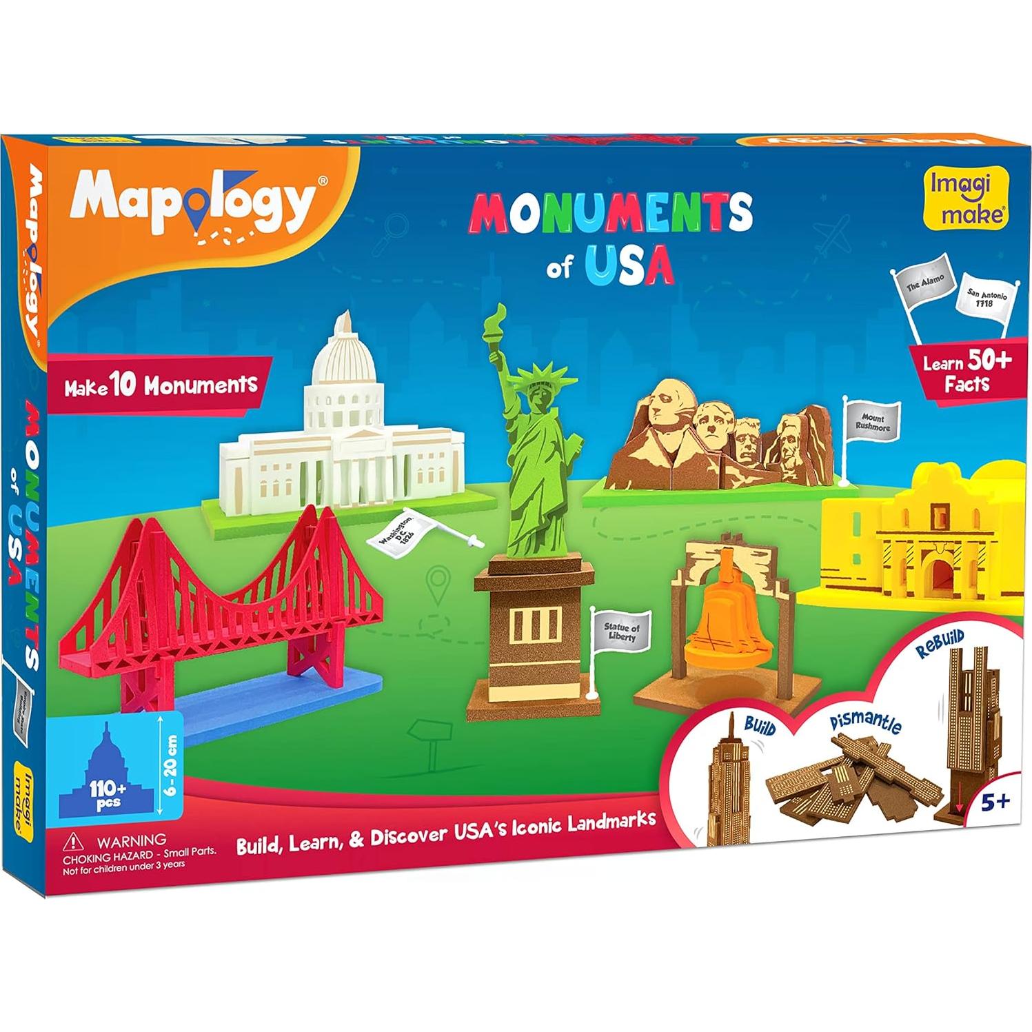 Rompecabezas 3D Imagimake Monumentos de EE. UU. para Niños