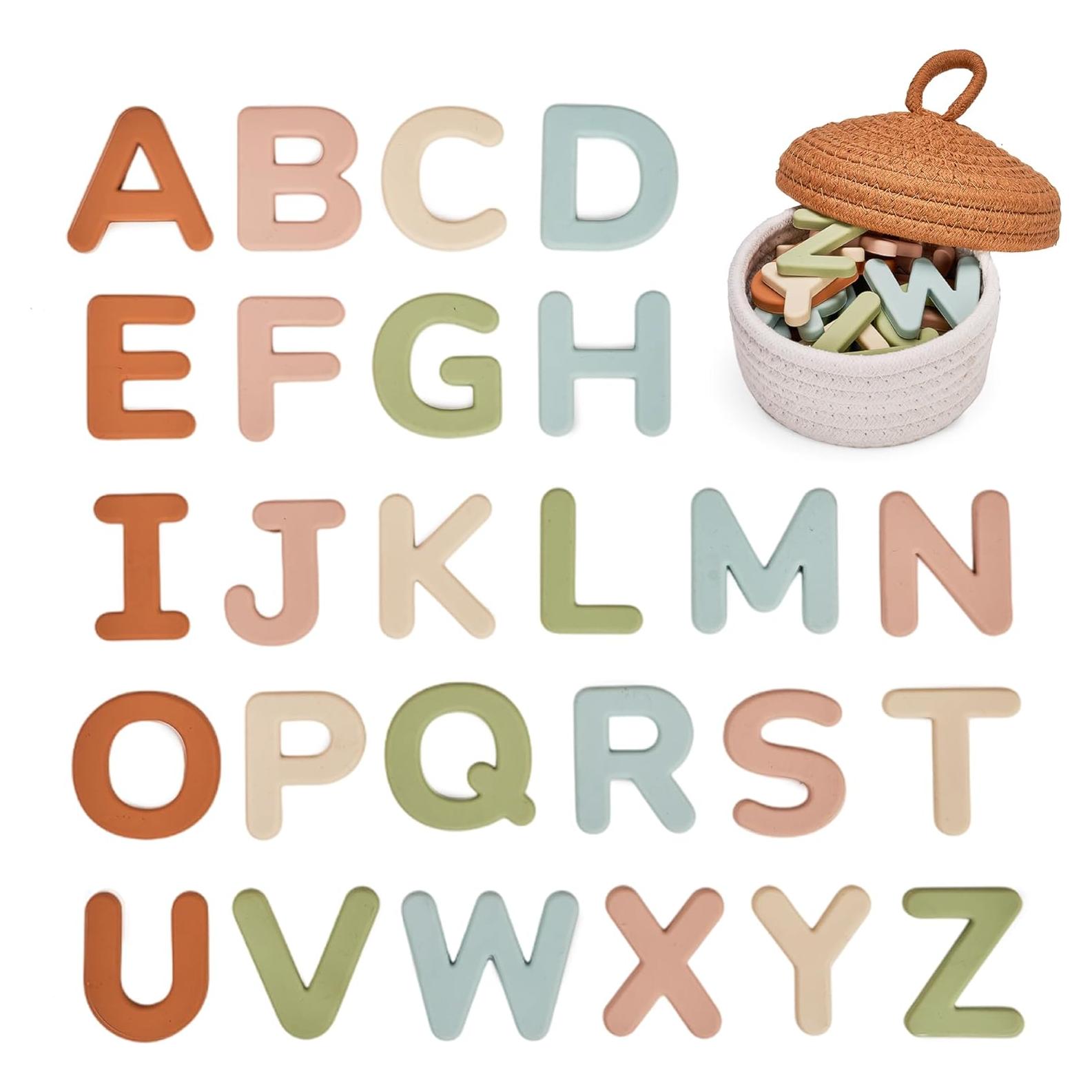 Letras Magnéticas de Silicona JoyCat 26 Piezas para Niños