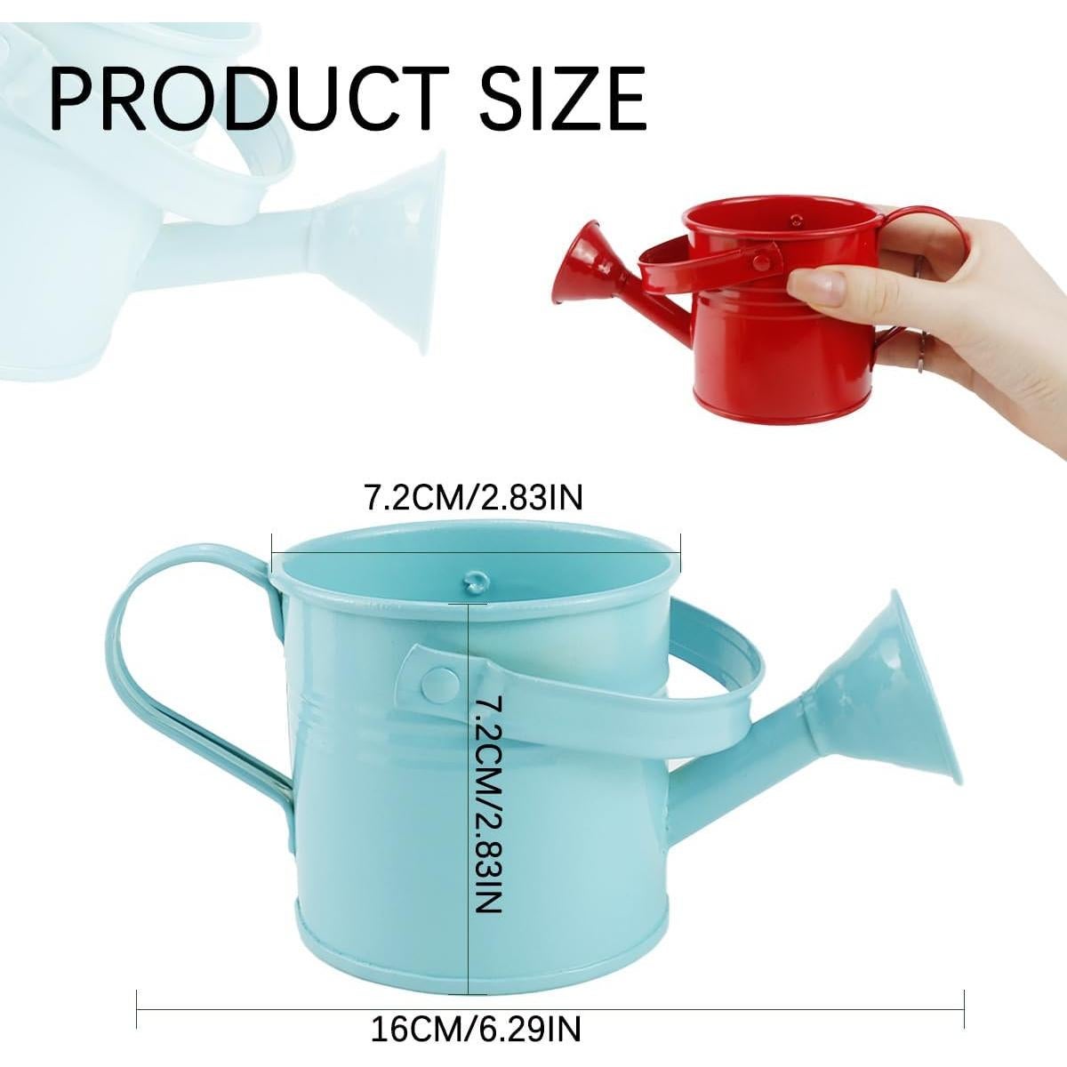 2 Regaderas de Metal para Niños LNQ LUNIQI 200ml Azul/Rojo