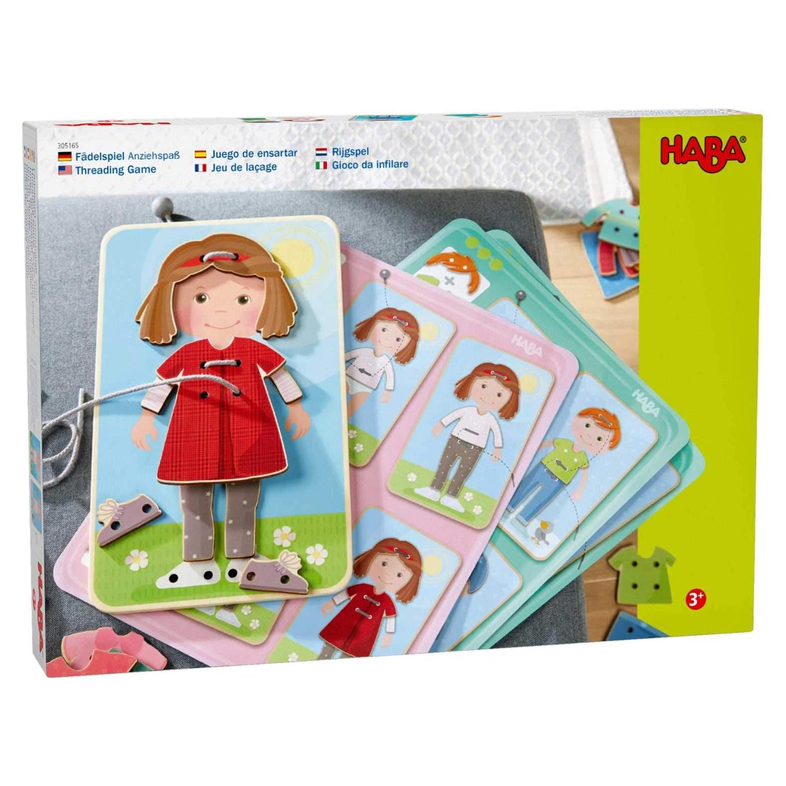 Juego de Enhebrado HABA 36 Piezas - Juguete Montessori para Niños