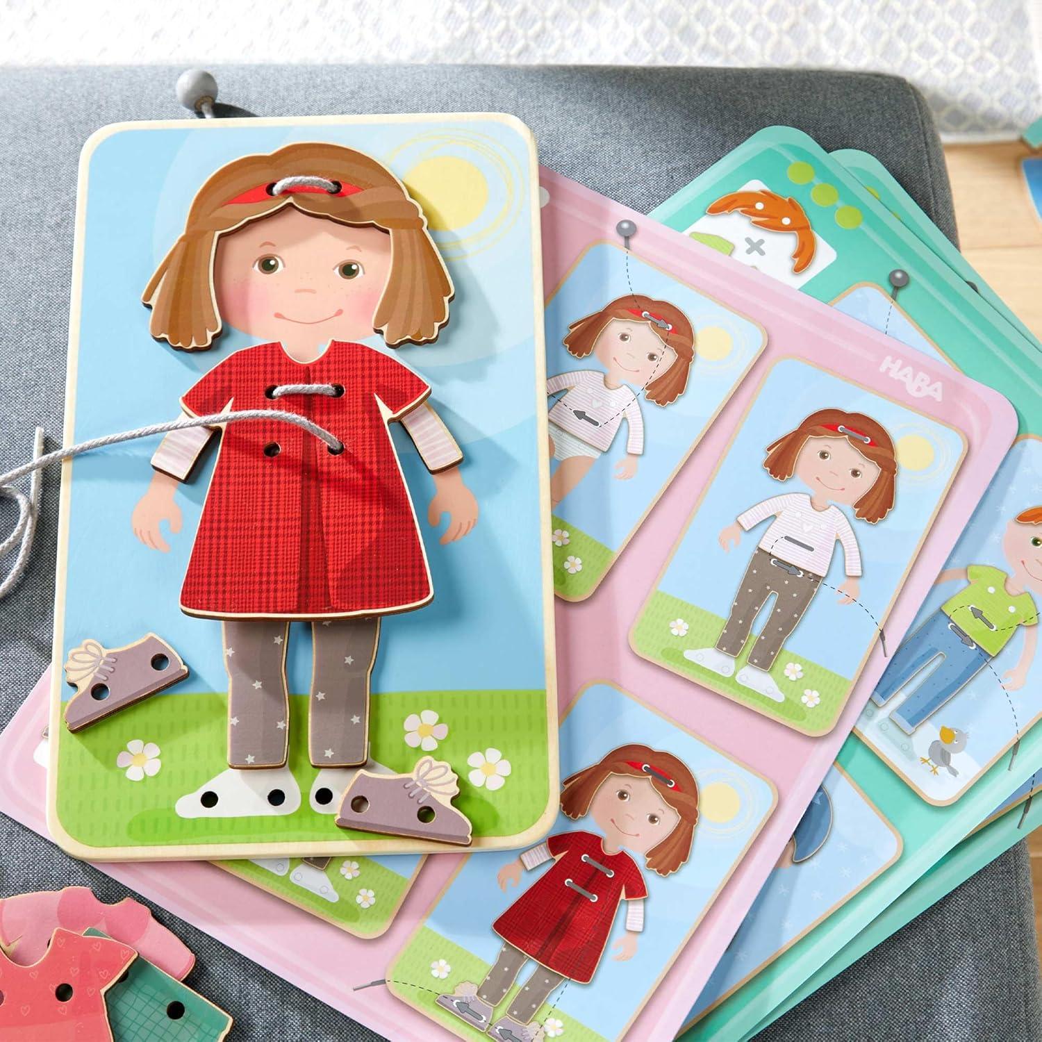 Juego de Enhebrado HABA 36 Piezas - Juguete Montessori para Niños