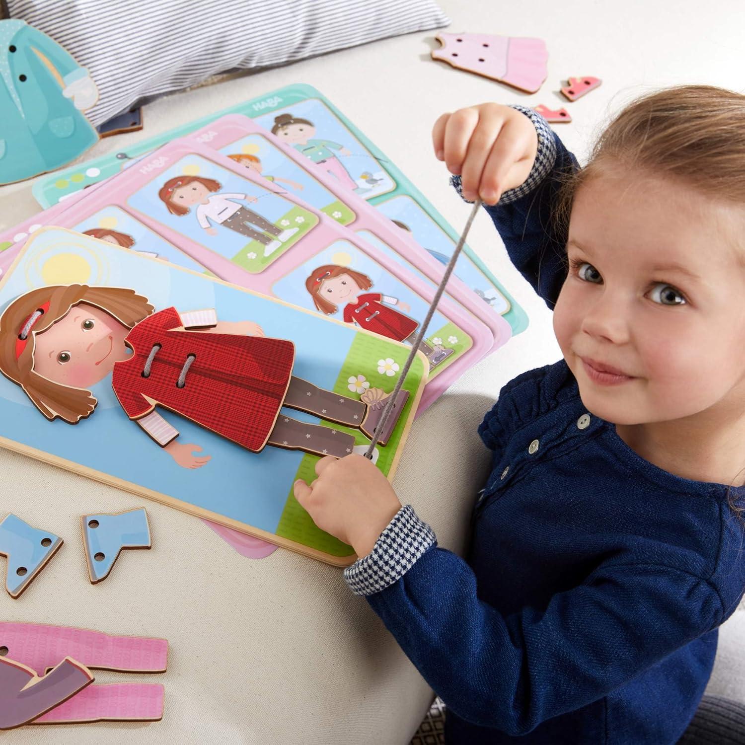 Juego de Enhebrado HABA 36 Piezas - Juguete Montessori para Niños