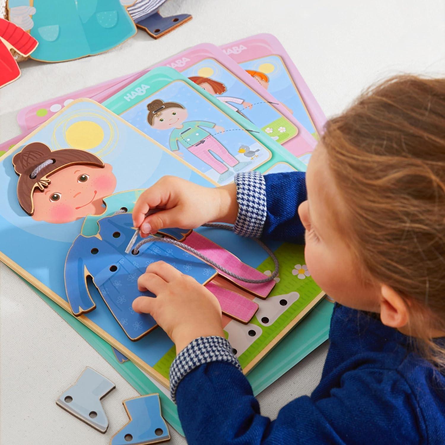 Juego de Enhebrado HABA 36 Piezas - Juguete Montessori para Niños