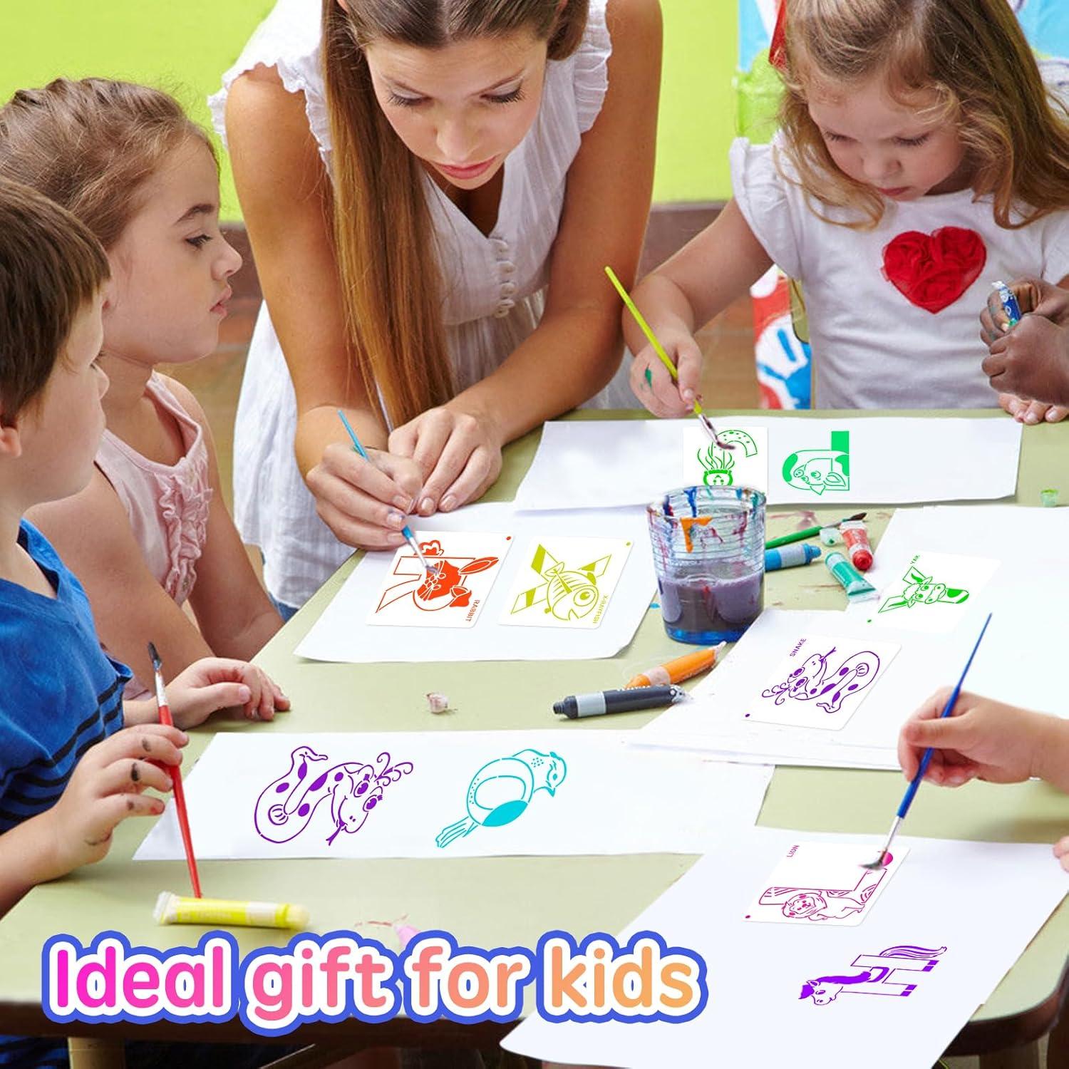 Plantillas de Letras de Animales Kaemi - 26 Pcs Reutilizables