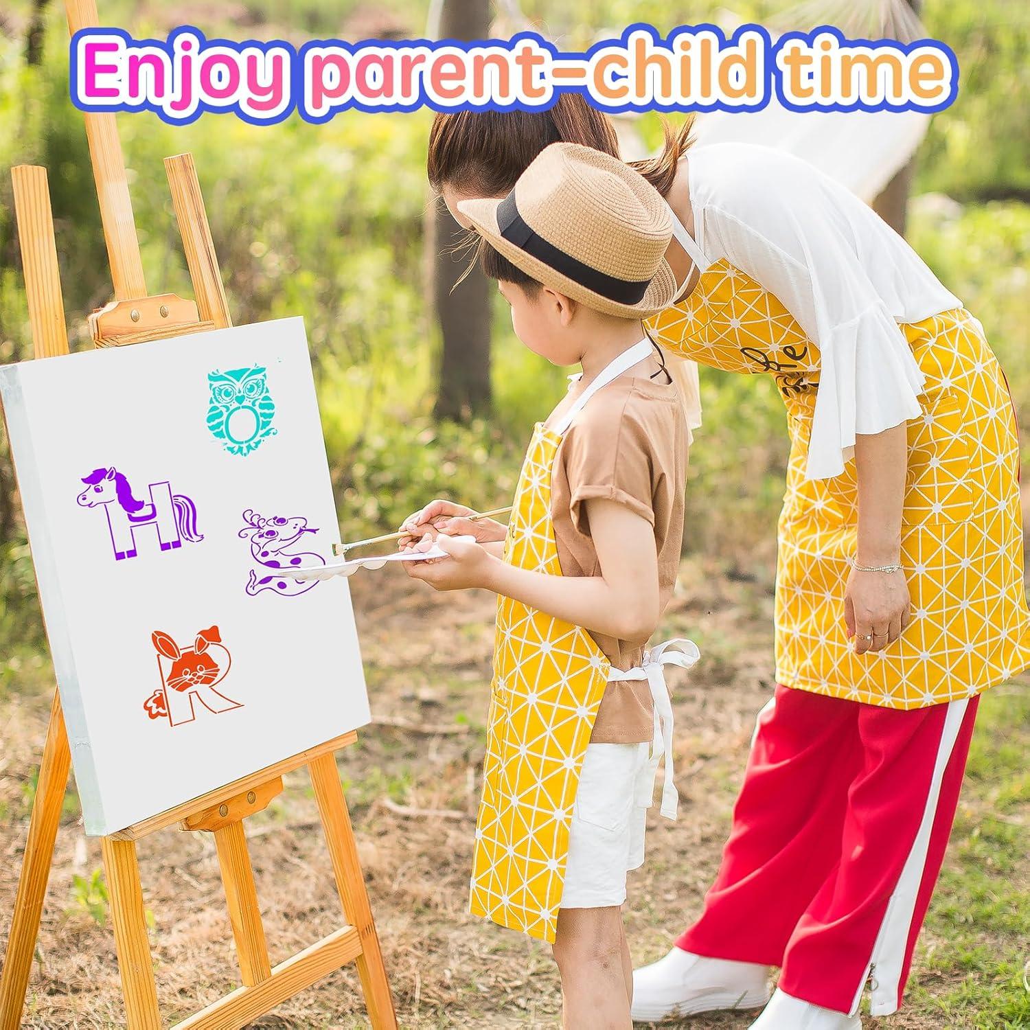 Plantillas de Letras de Animales Kaemi - 26 Pcs Reutilizables