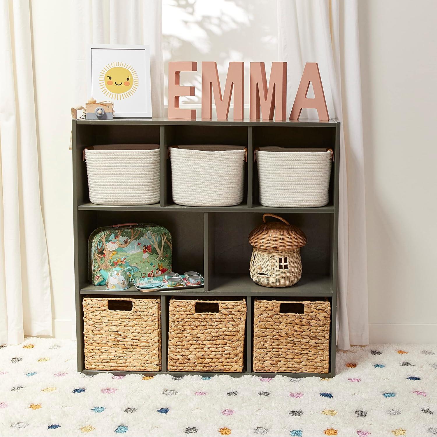 Armario de Almacenamiento ECR4Kids 8 Compartimentos Gris 91cm