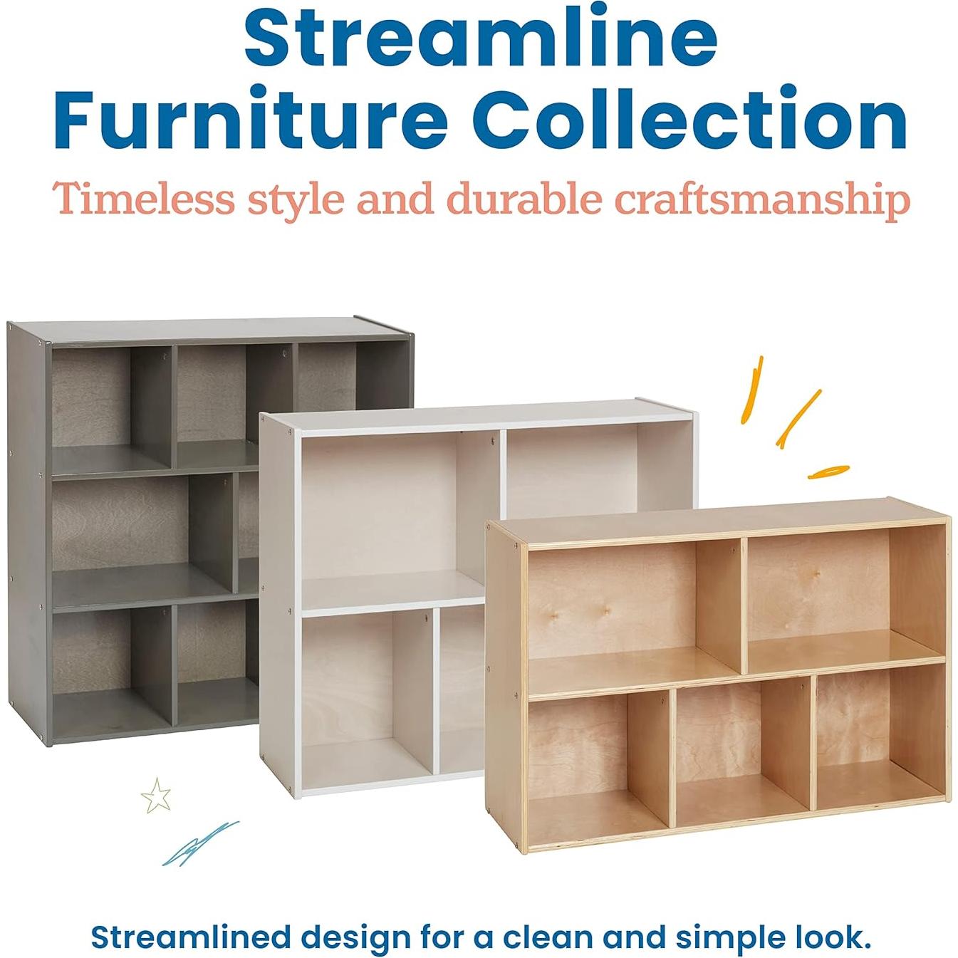 Armario de Almacenamiento ECR4Kids 8 Compartimentos Gris 91cm