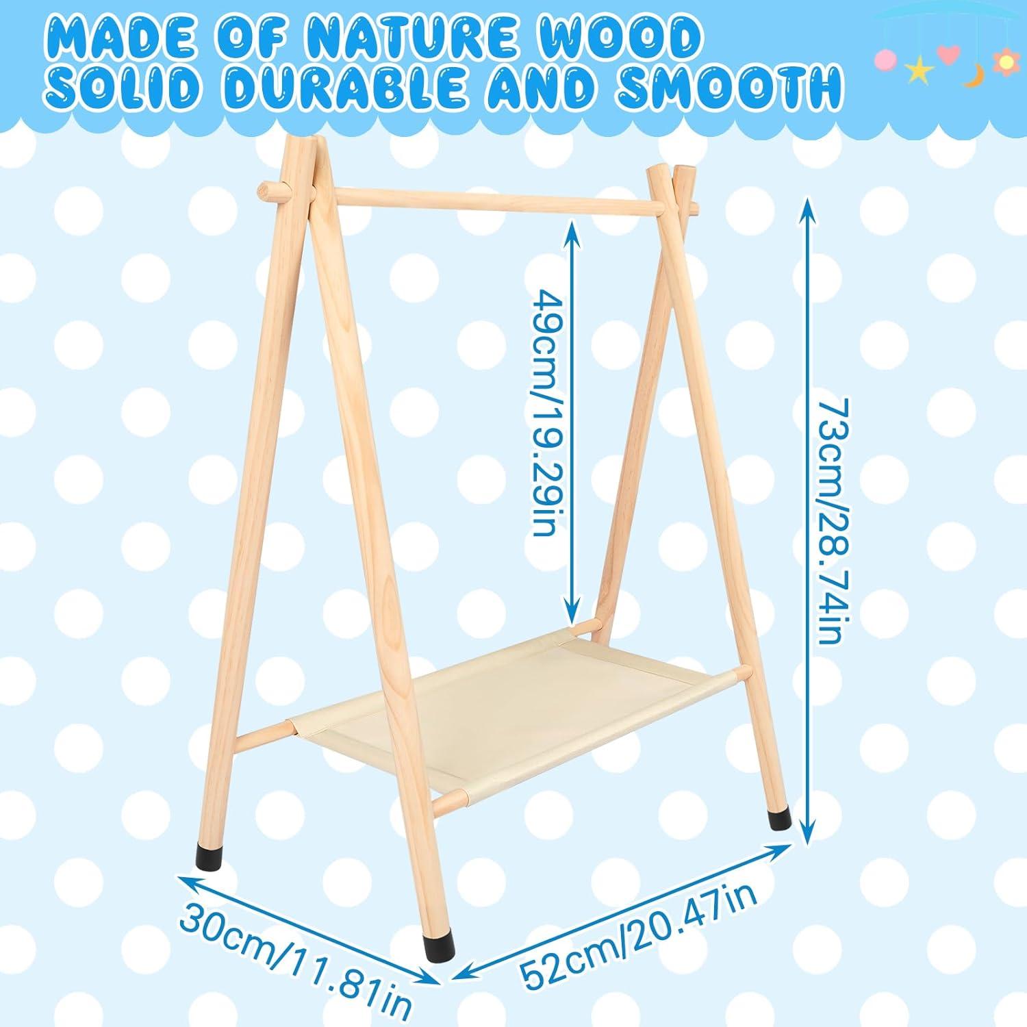 Perchero para Bebés Queekay de Madera Natural 73 cm