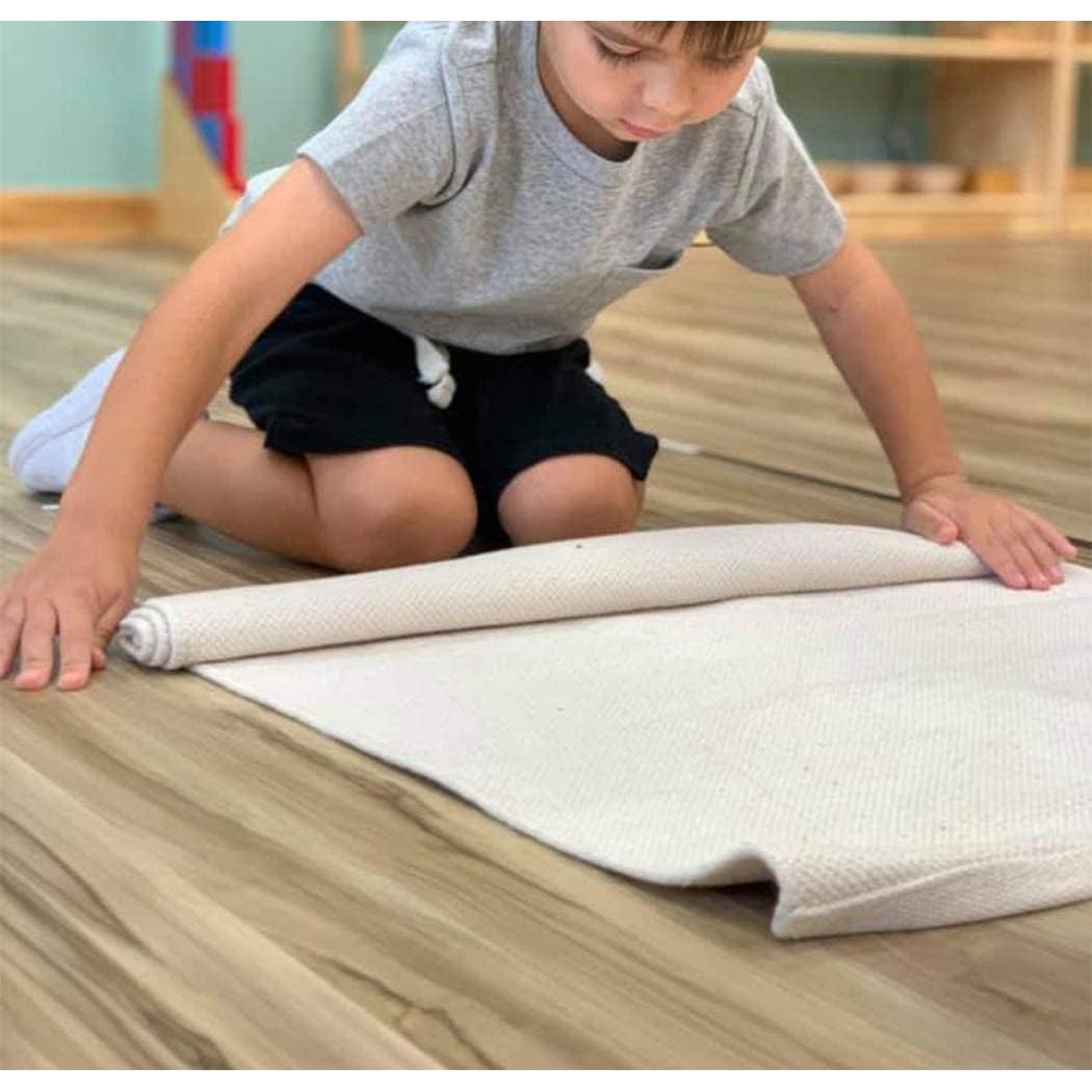 Alfombra Montessori JE JOUE Algodón 40x60 cm Beige