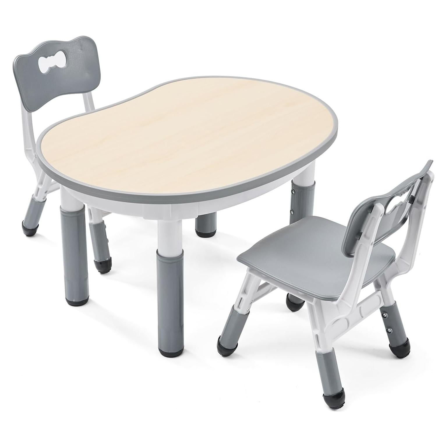 Juego de Mesa y Sillas Redondas UNICOO para Niños Ajustable