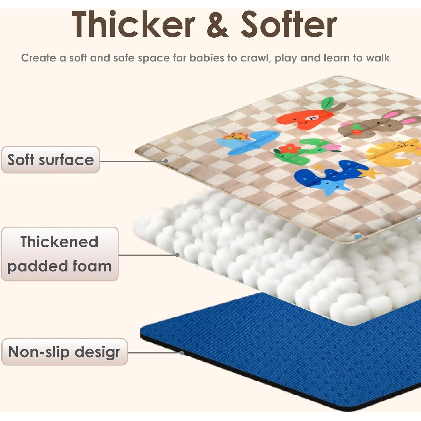 Alfombra de Juego Plegable Tiny Marvels 127x127 cm Antideslizante