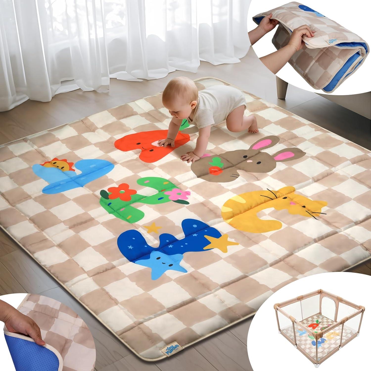 Alfombra de Juego Plegable Tiny Marvels 127x127 cm Antideslizante