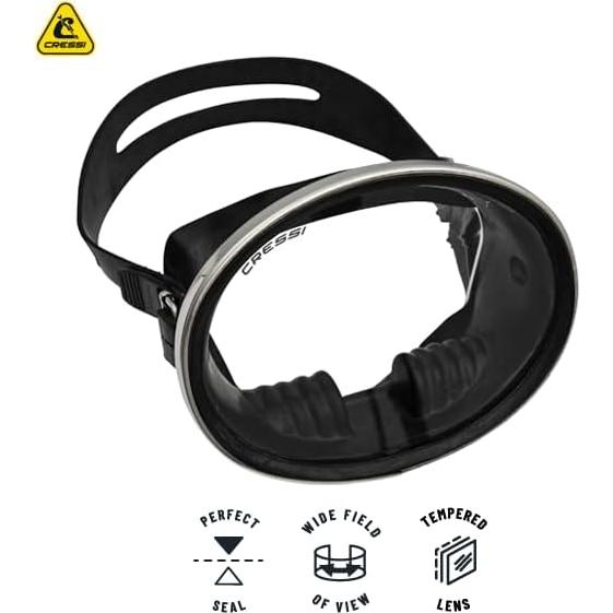 Máscara de Buceo Cressi Pacifico Retro Ovalada - Vidrio Templado