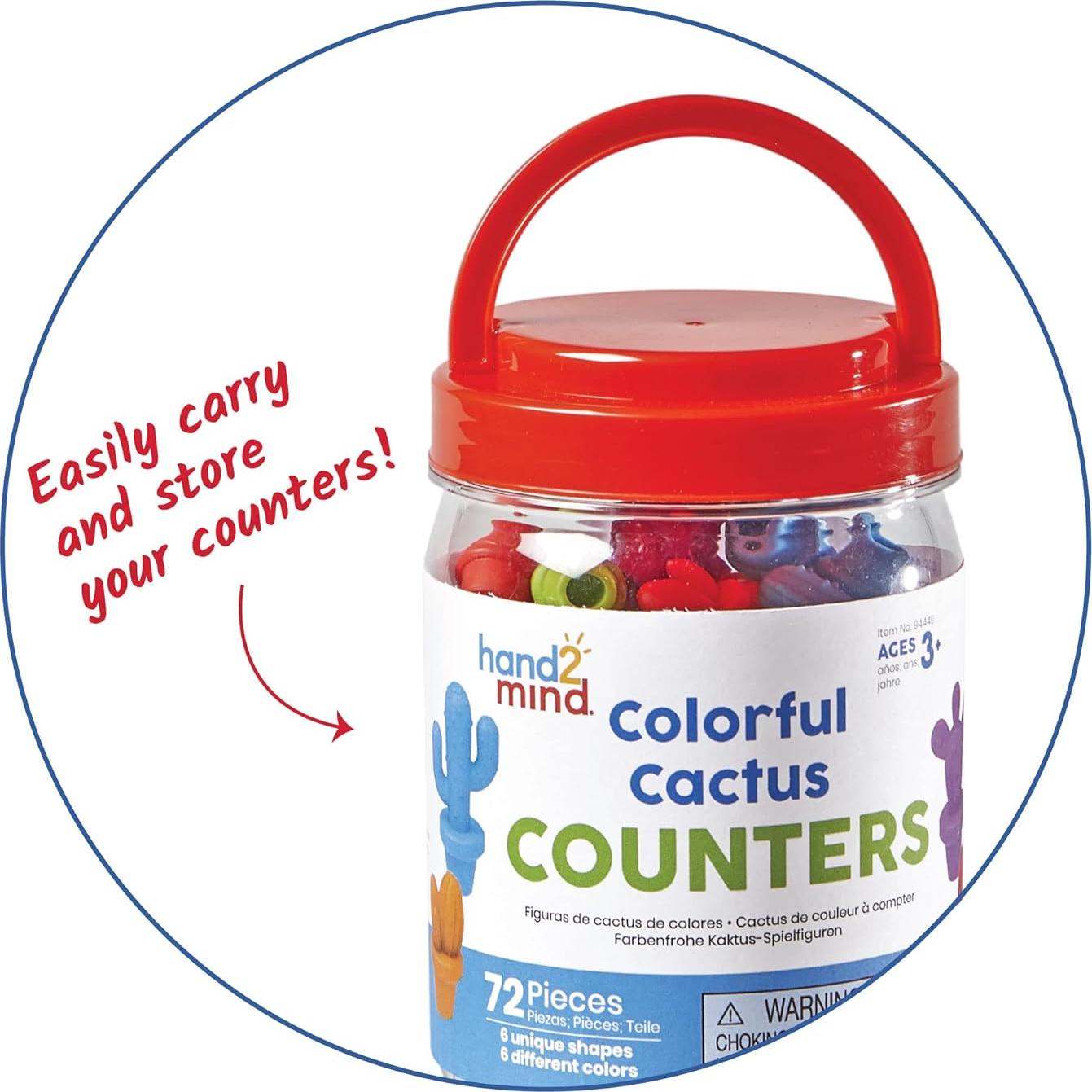 Contadores de Cactus Coloridos Hand2Mind - Juguetes Matemáticos 12.7x11.7cm