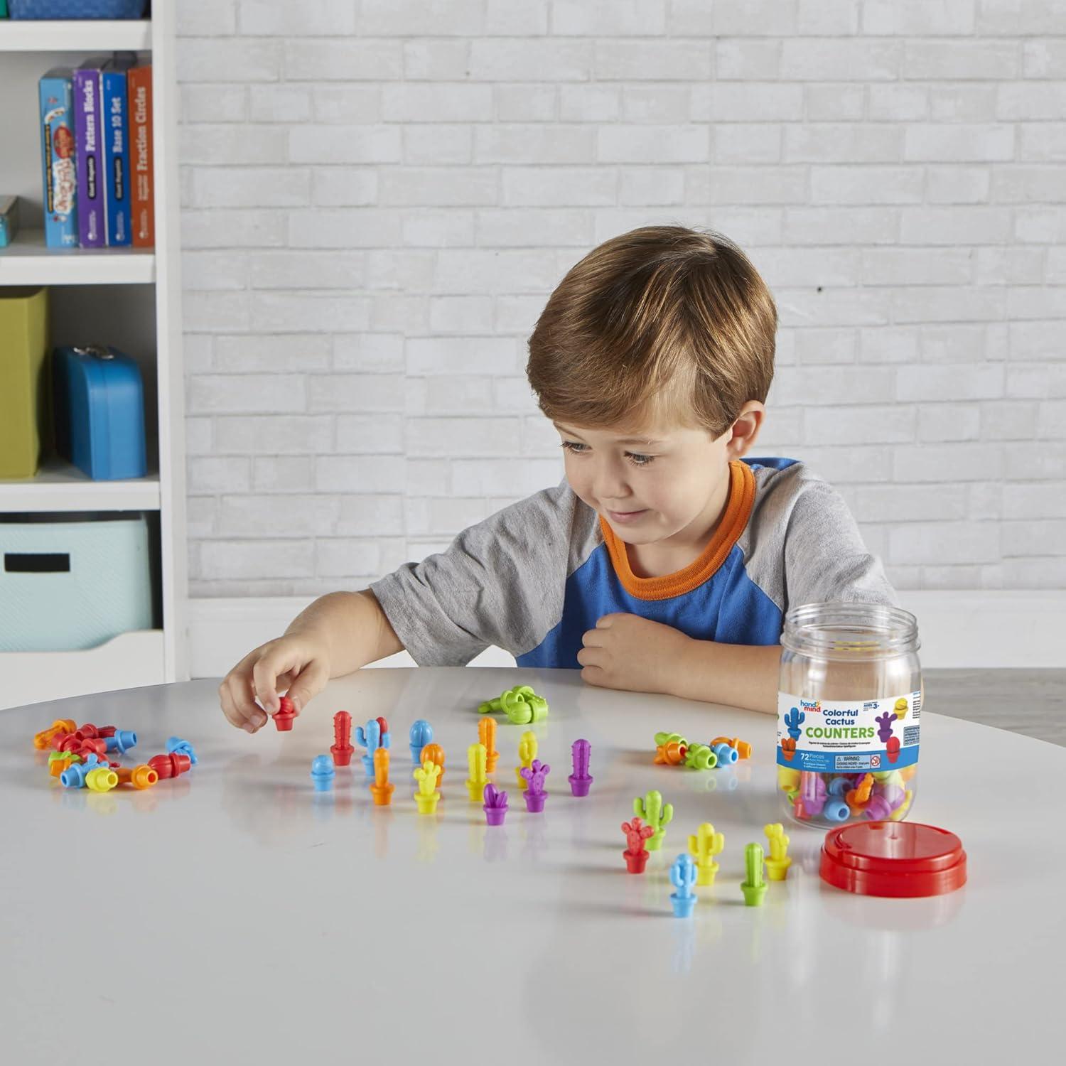 Contadores de Cactus Coloridos Hand2Mind - Juguetes Matemáticos 12.7x11.7cm
