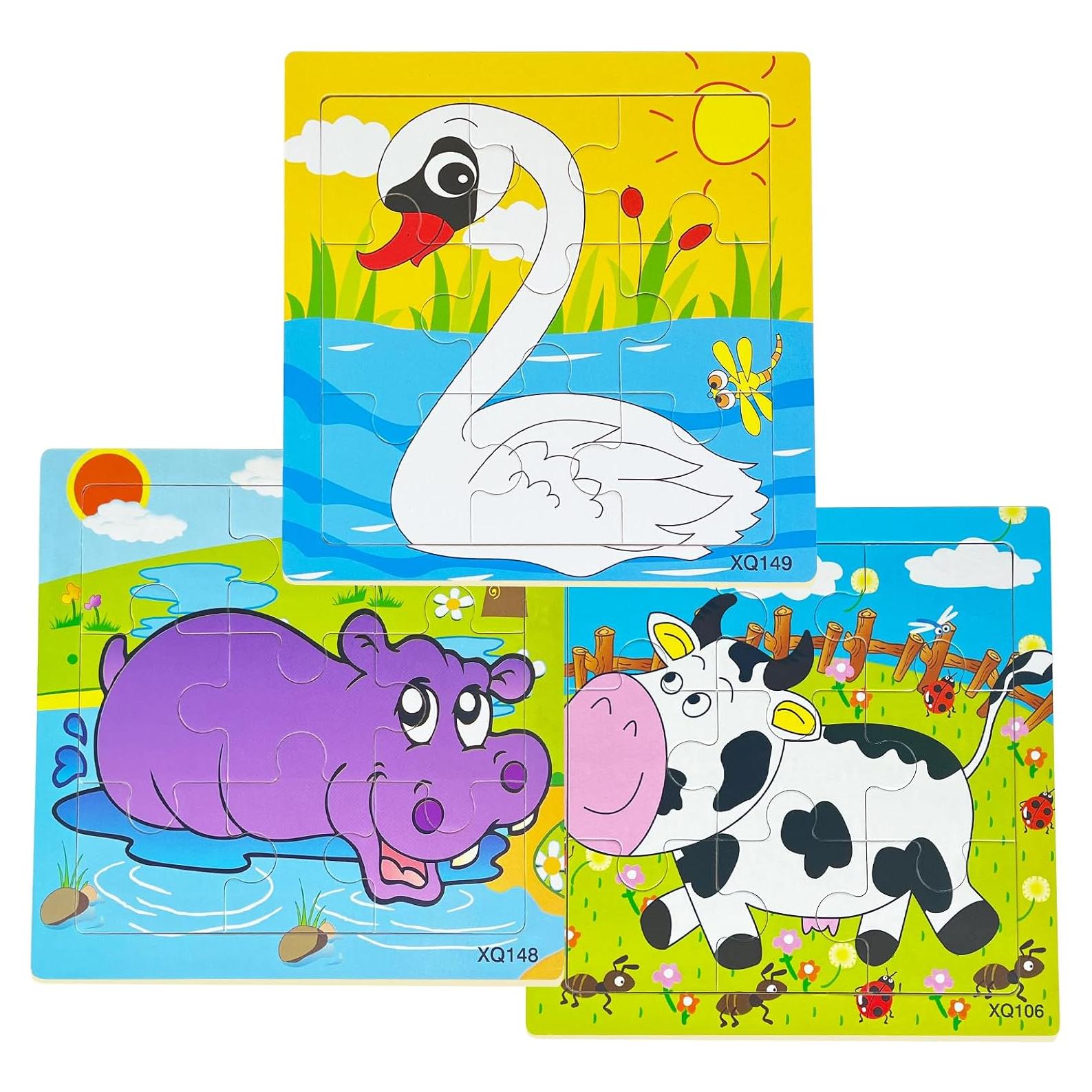 Rompecabezas de Madera Sealive 3-Pack Animales 9 Piezas