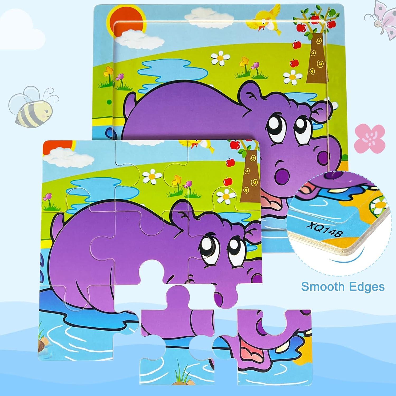 Rompecabezas de Madera Sealive 3-Pack Animales 9 Piezas