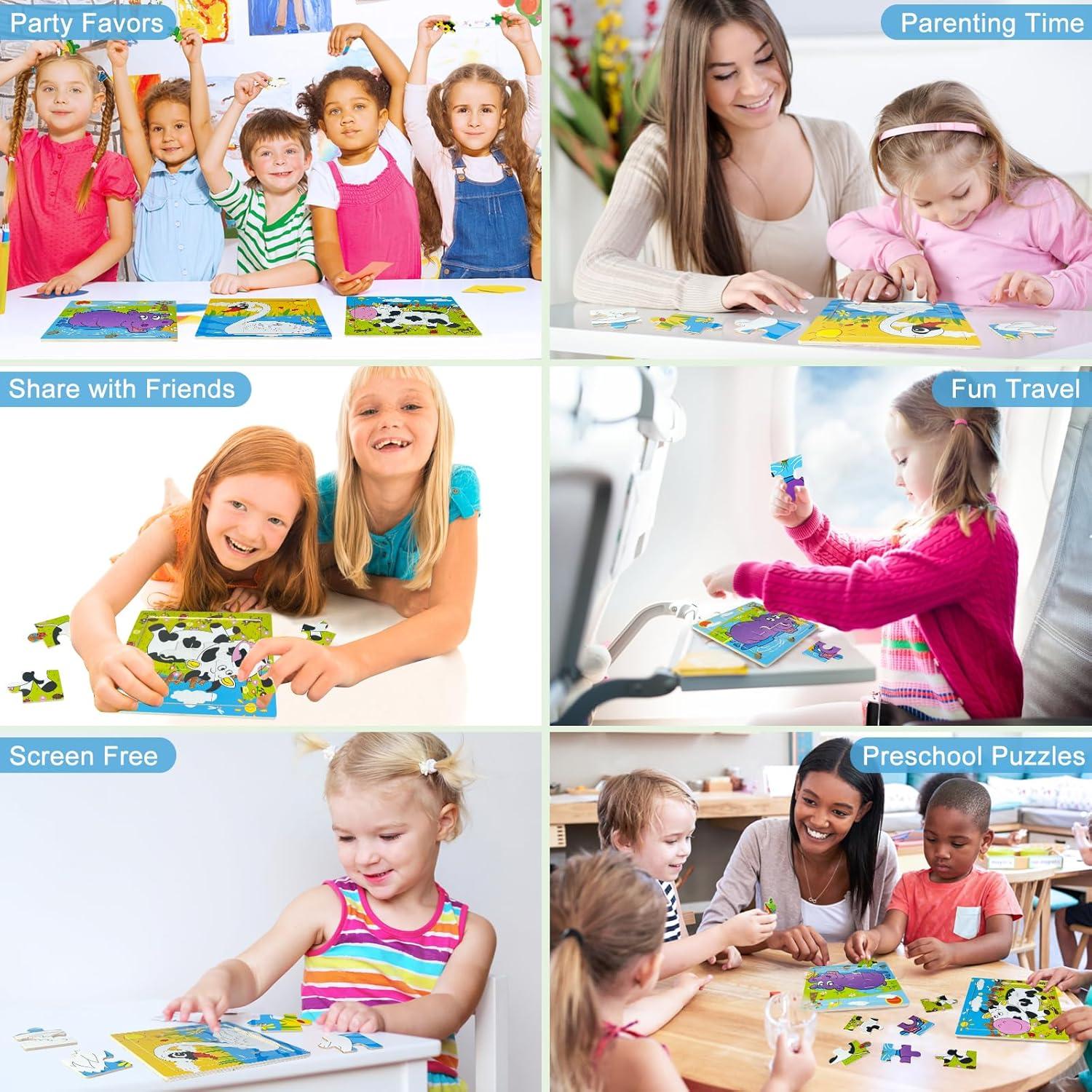 Rompecabezas de Madera Sealive 3-Pack Animales 9 Piezas