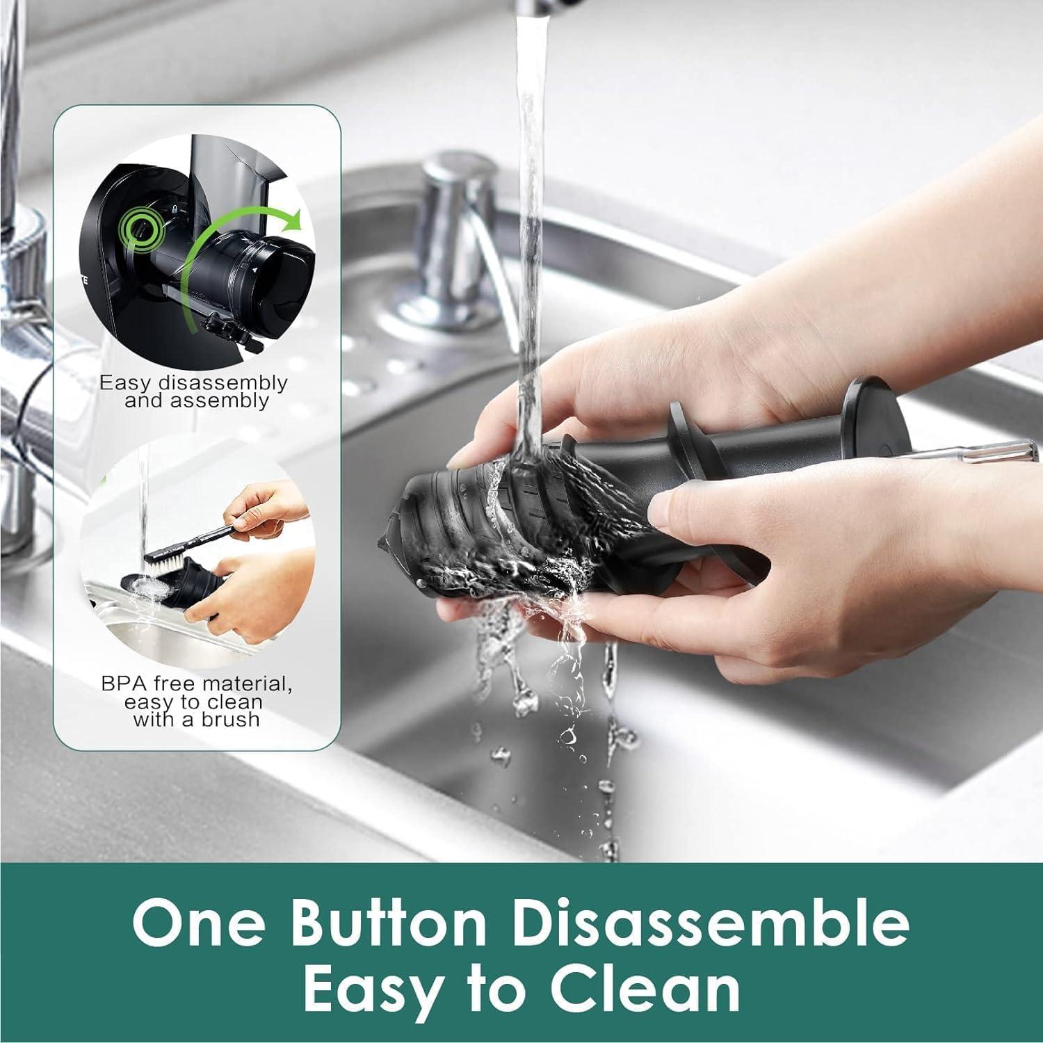 Exprimidor Masticador Fretta Edge Max 200W Negro 1L BPA Libre