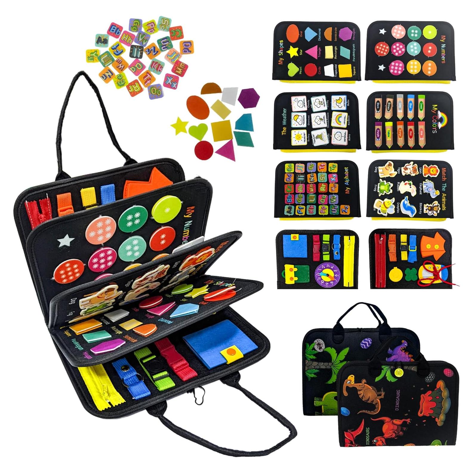 Tablero Ocupado Montessori Jatsmore Negro 28x23cm para Niños 3-5 Años