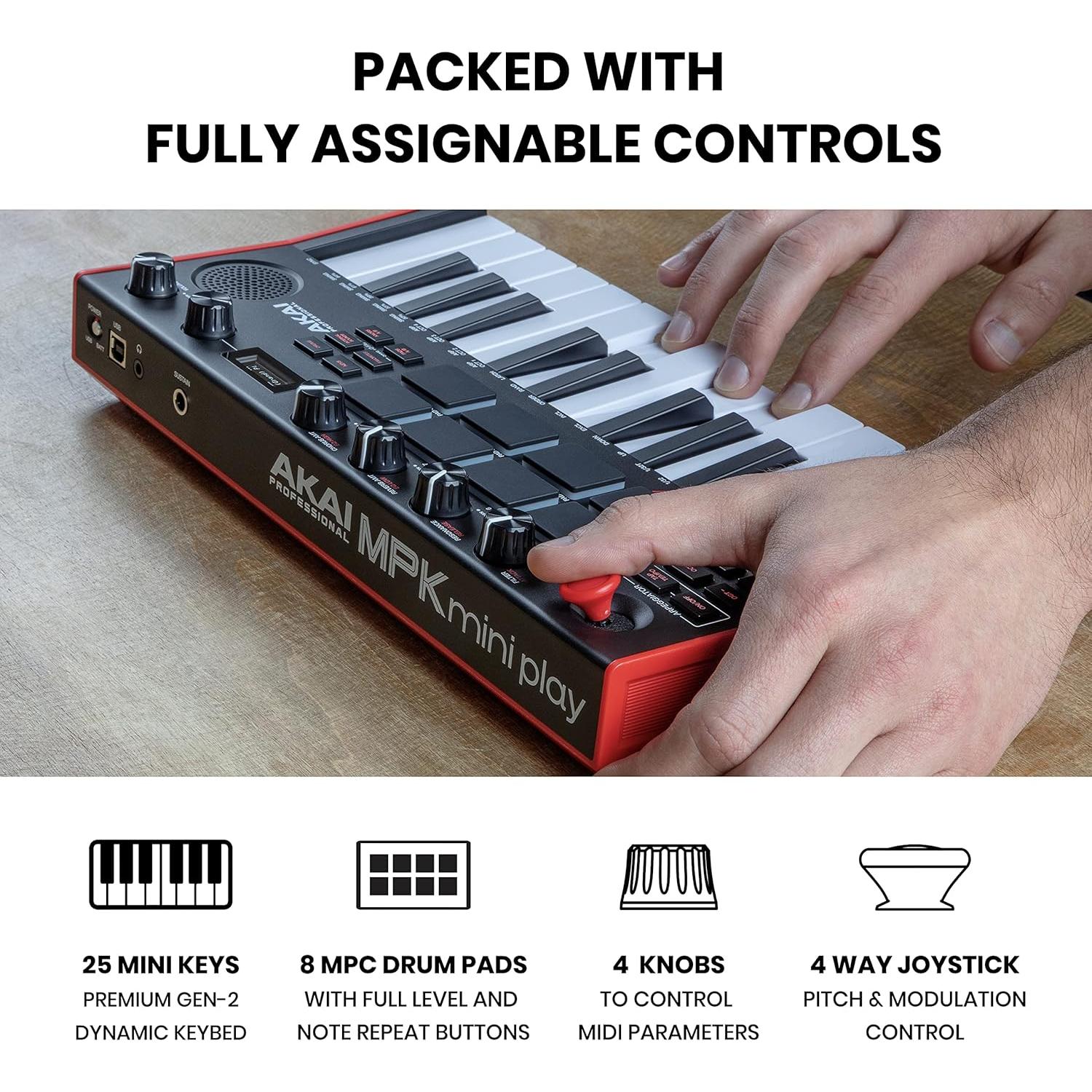 Paquete Estudio Grabación Akai MPK Mini Play + M-Audio AIR 192I4