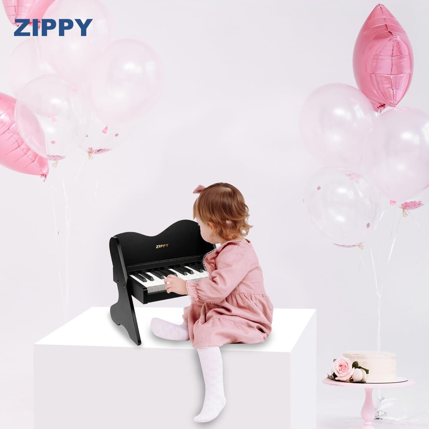Piano Digital ZIPPY para Niños 25 Teclas Madera Negro
