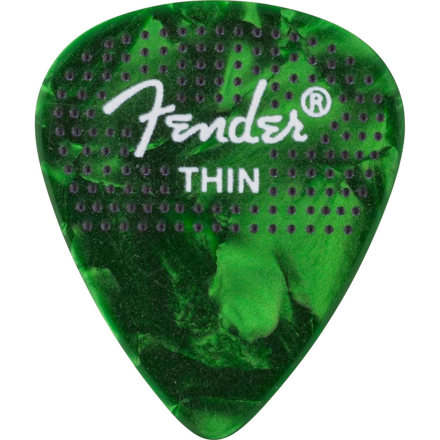Púas de guitarra celuloide Fender 351 mediana paquete 12