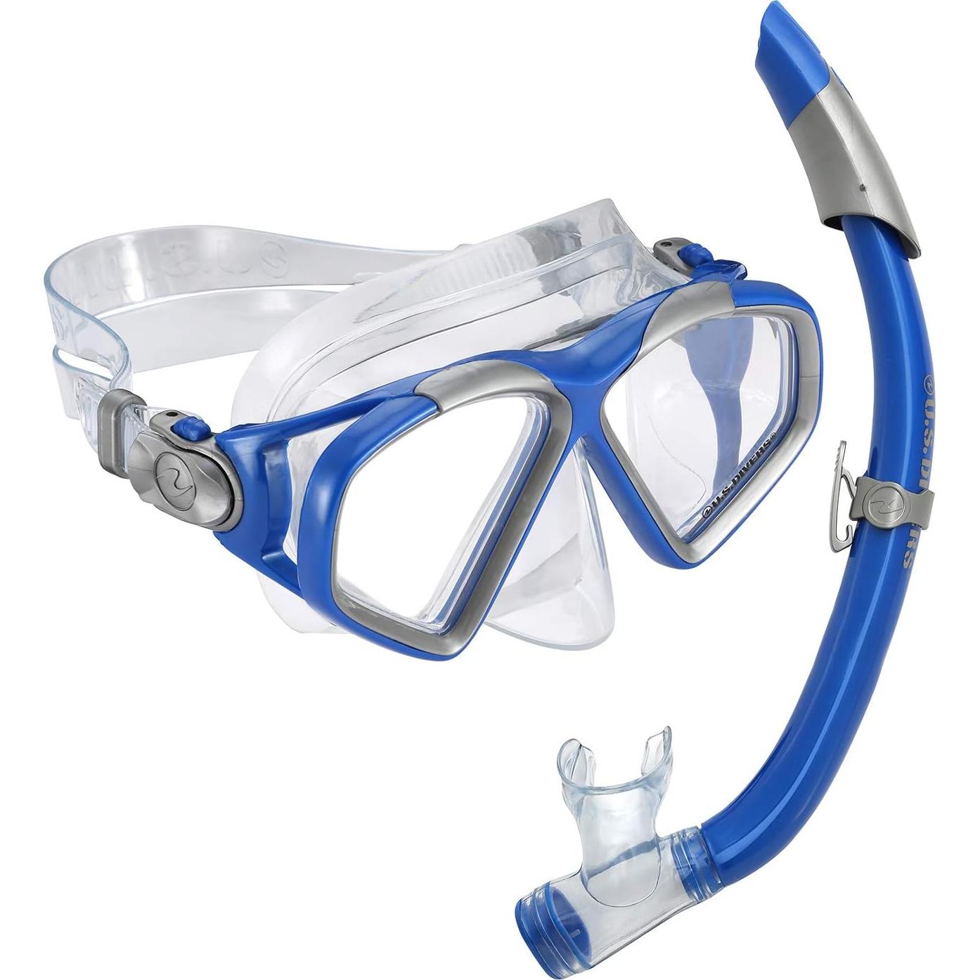 Conjunto de Snorkel U.S. Divers Cozumel DX Ajustable Azul