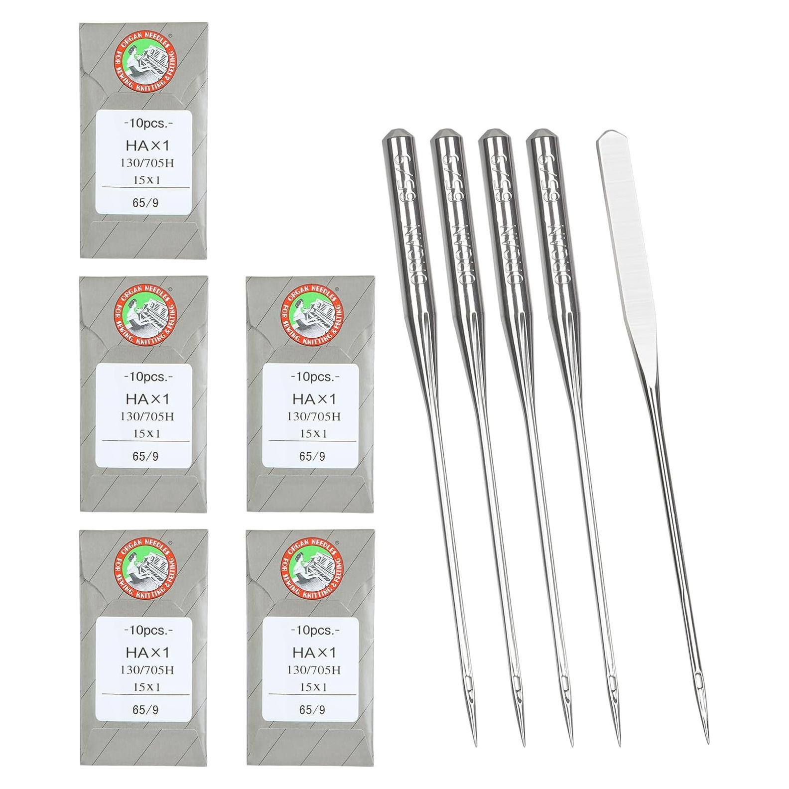 50 Agujas de Bordado HAX1 65/9 Brother Acero Inoxidable