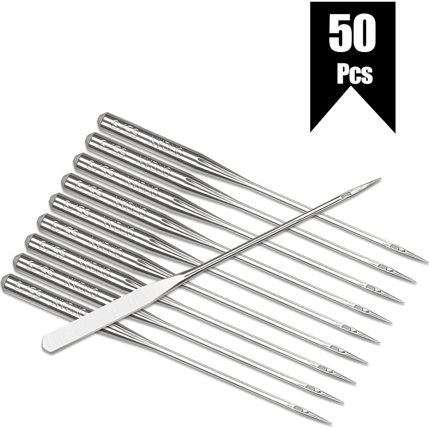 50 Agujas de Bordado HAX1 65/9 Brother Acero Inoxidable