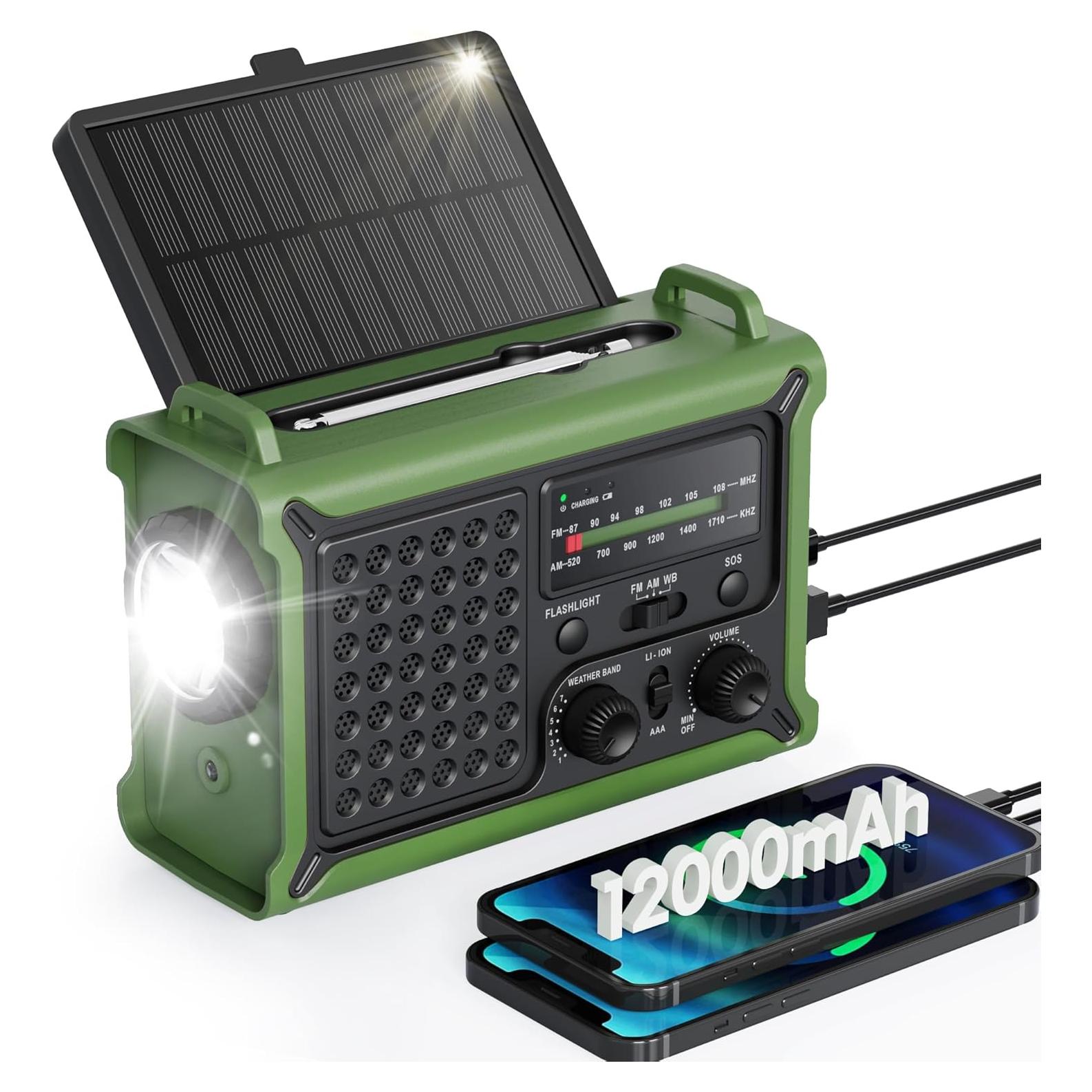 Radio Meteorológica de Emergencia Wismco CR1030 12000mAh Solar