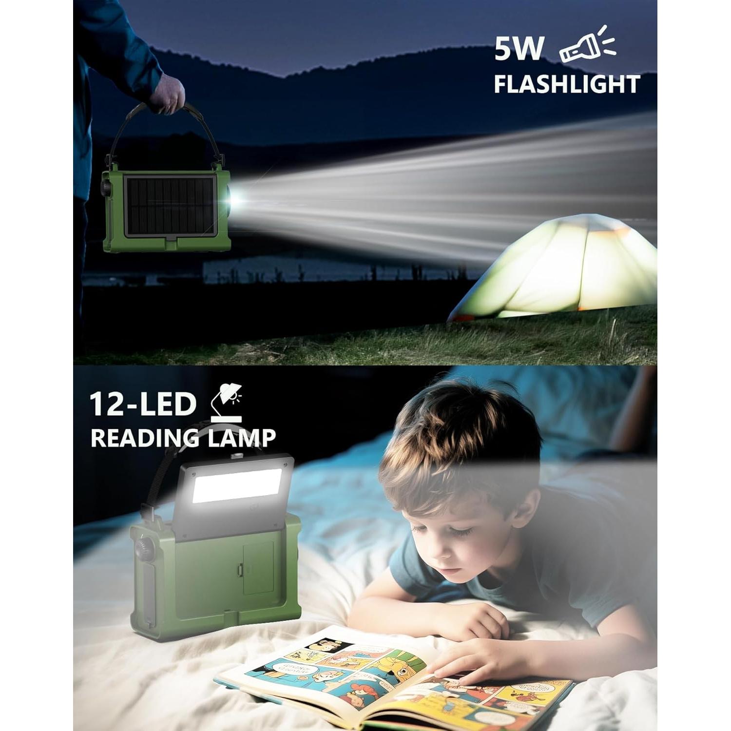 Radio Meteorológica de Emergencia Wismco CR1030 12000mAh Solar