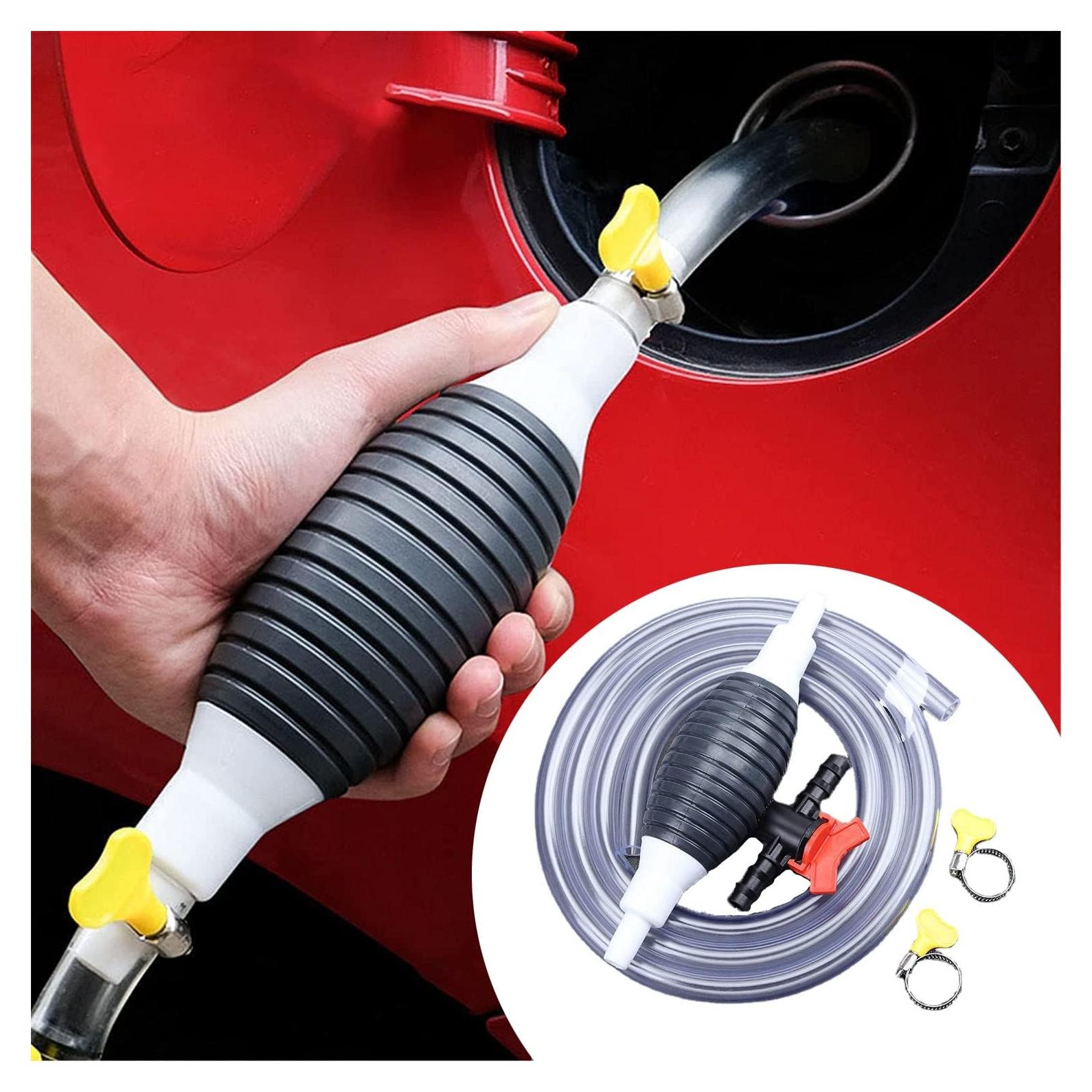 Bomba de Sifón Manual KERUI 1ST para Gasolina y Líquidos 0.97m