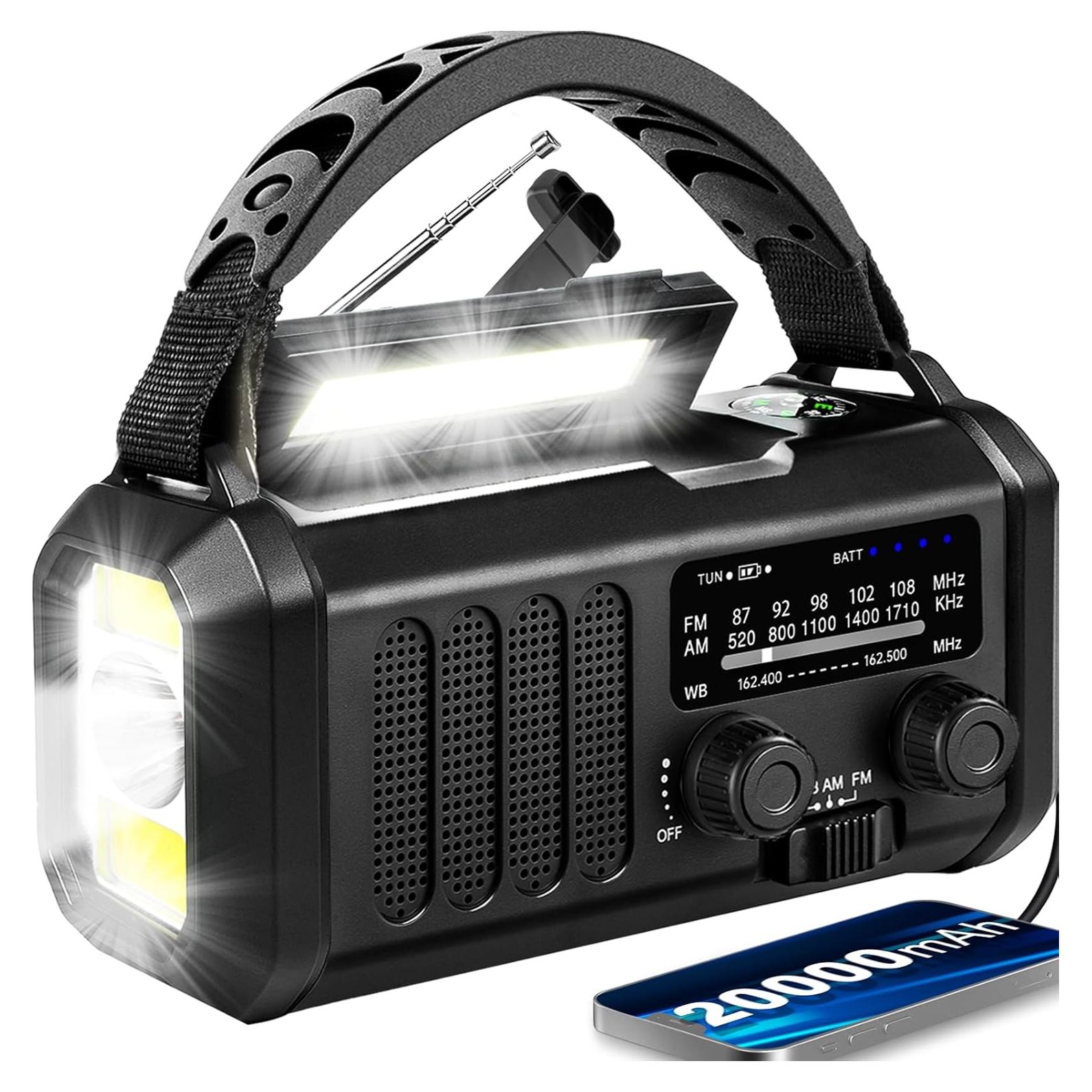 Radio Meteorológica de Emergencia Juvihuxy 20000mAh NOAA AM FM
